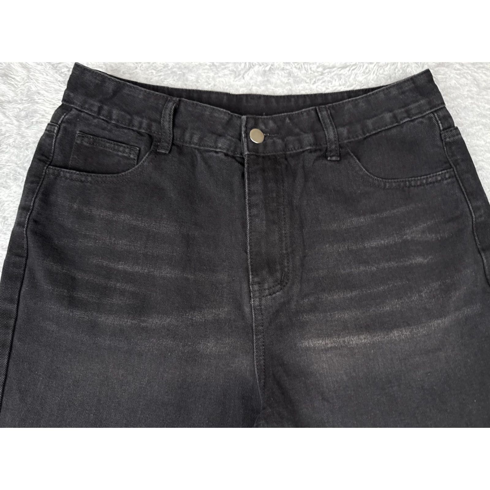 Shein Shein Jeans Women 8 Black High Rise Straight Leg Denim Pant Stretch Casual 28x30 Size 30" / US 8 / IT 44 - 4 Thumbnail