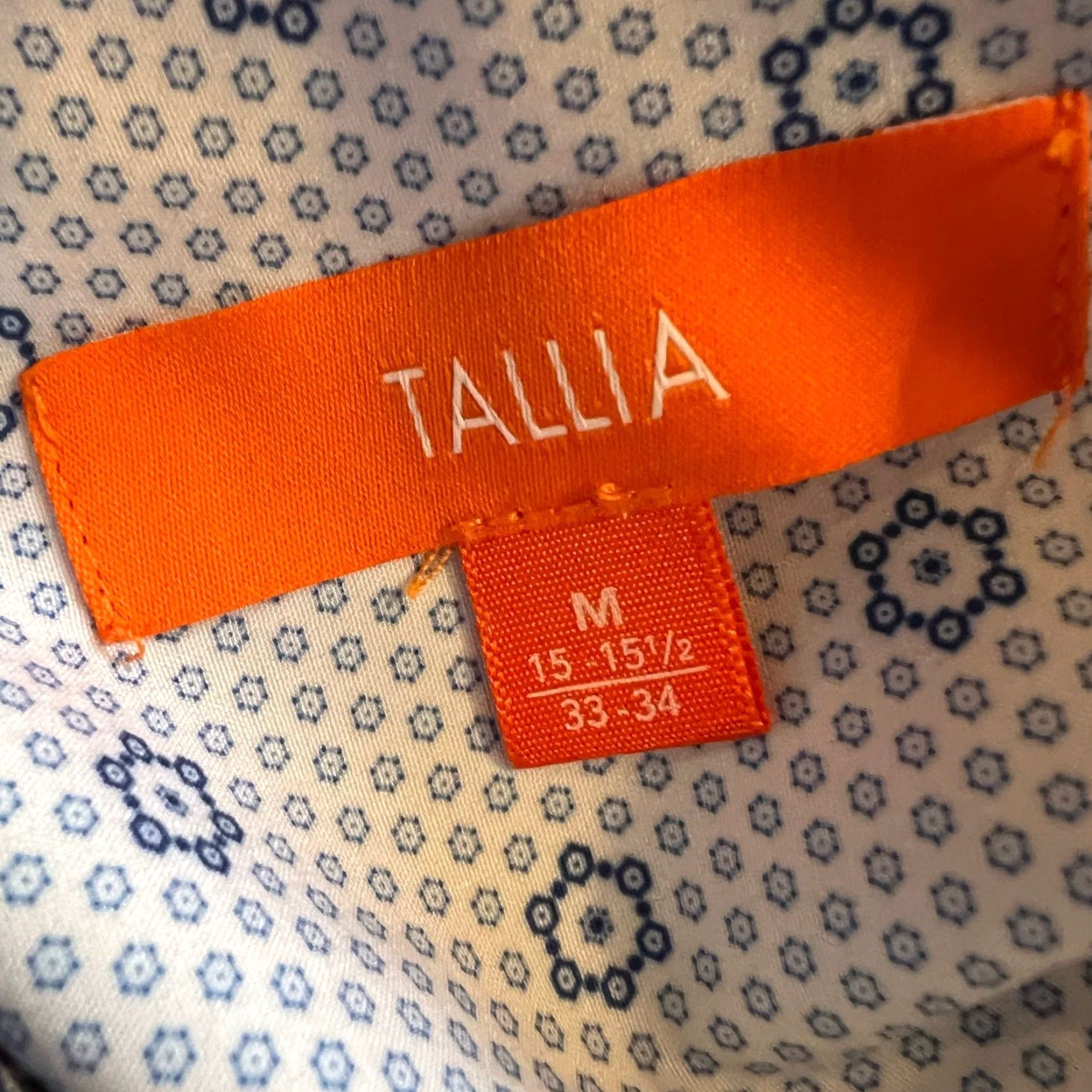 Tallia Tallia Performance Tech Shirt Mens 15.5 33-34 Blue Long Sleeve Button Down Size US L / EU 52-54 / 3 - 7 Thumbnail