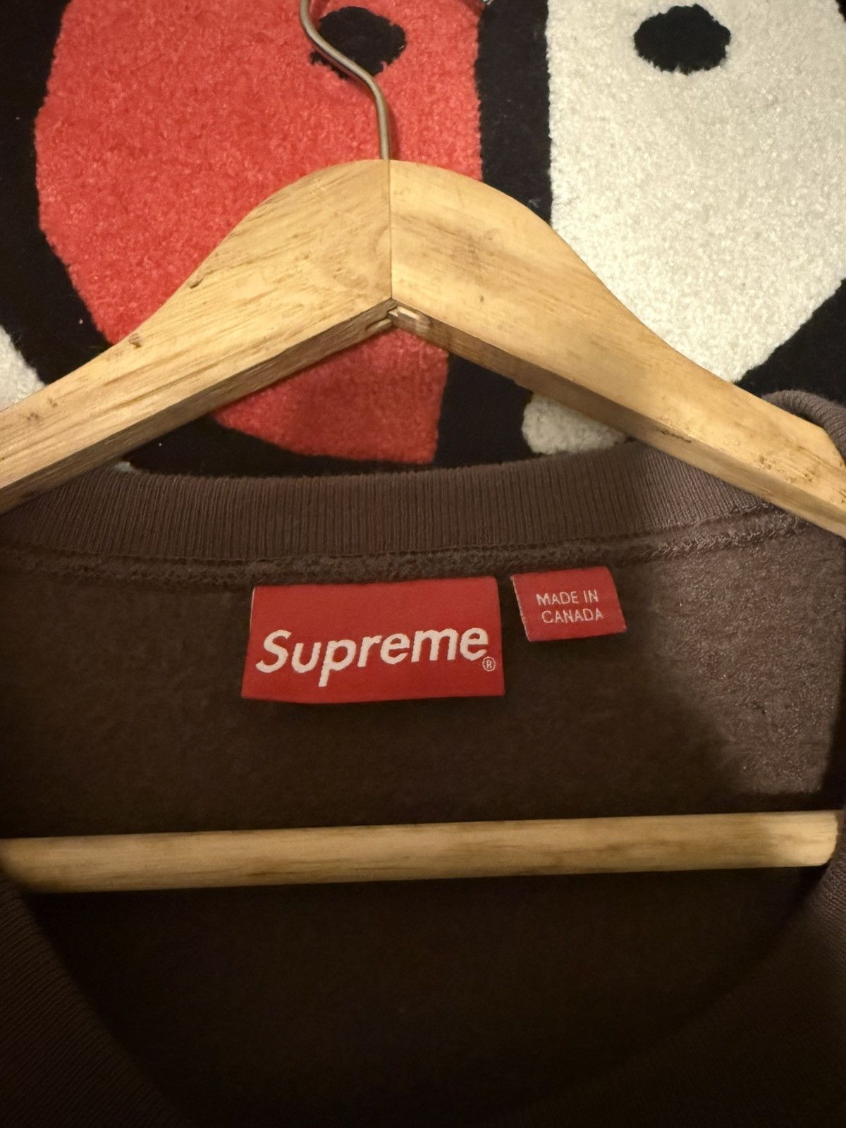 Supreme Supreme Crewneck Box Logo, Brown FW22 Size US XXL / EU 58 / 5 - 3 Thumbnail