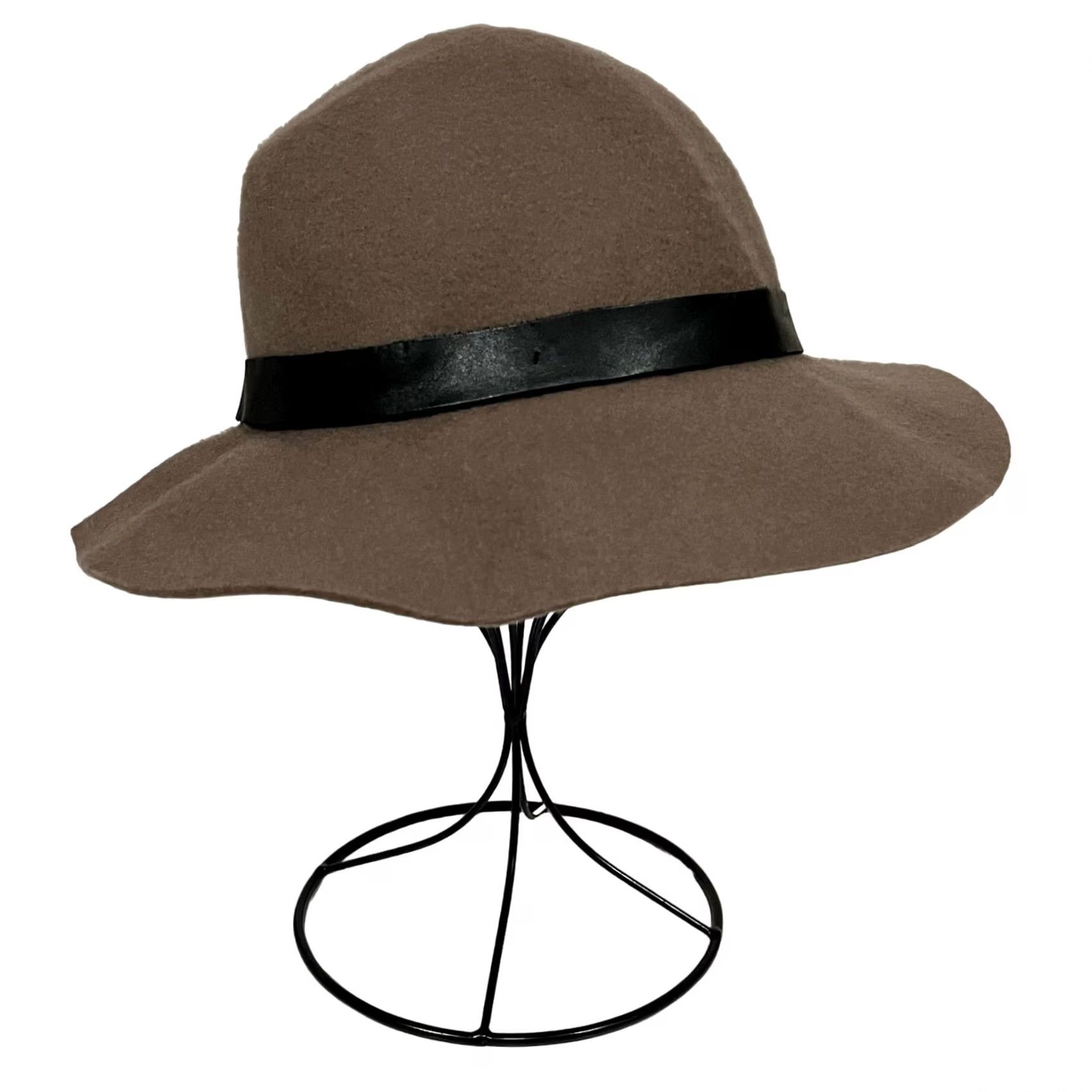 Massimo Dutti Massimo Dutti Hat Women Wool Felt Brown One Size Bucket Hat Mens Womens Girls Size ONE SIZE - 3 Thumbnail