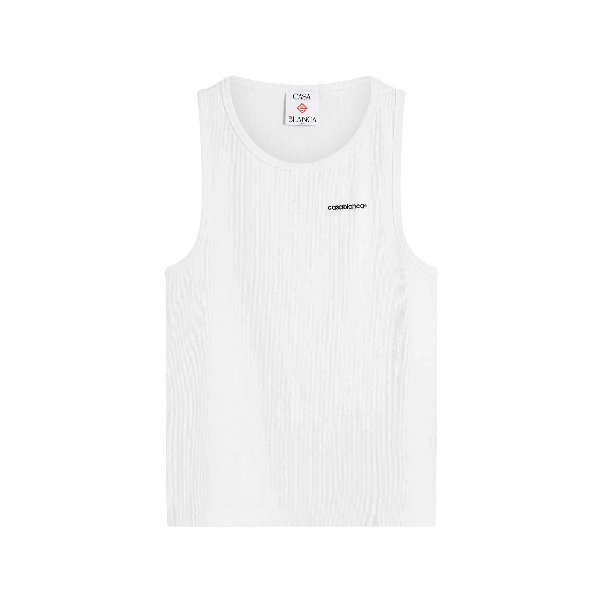 Casablanca Ribbed Tank Top White Size US XL / EU 56 / 4 - 1 Thumbnail