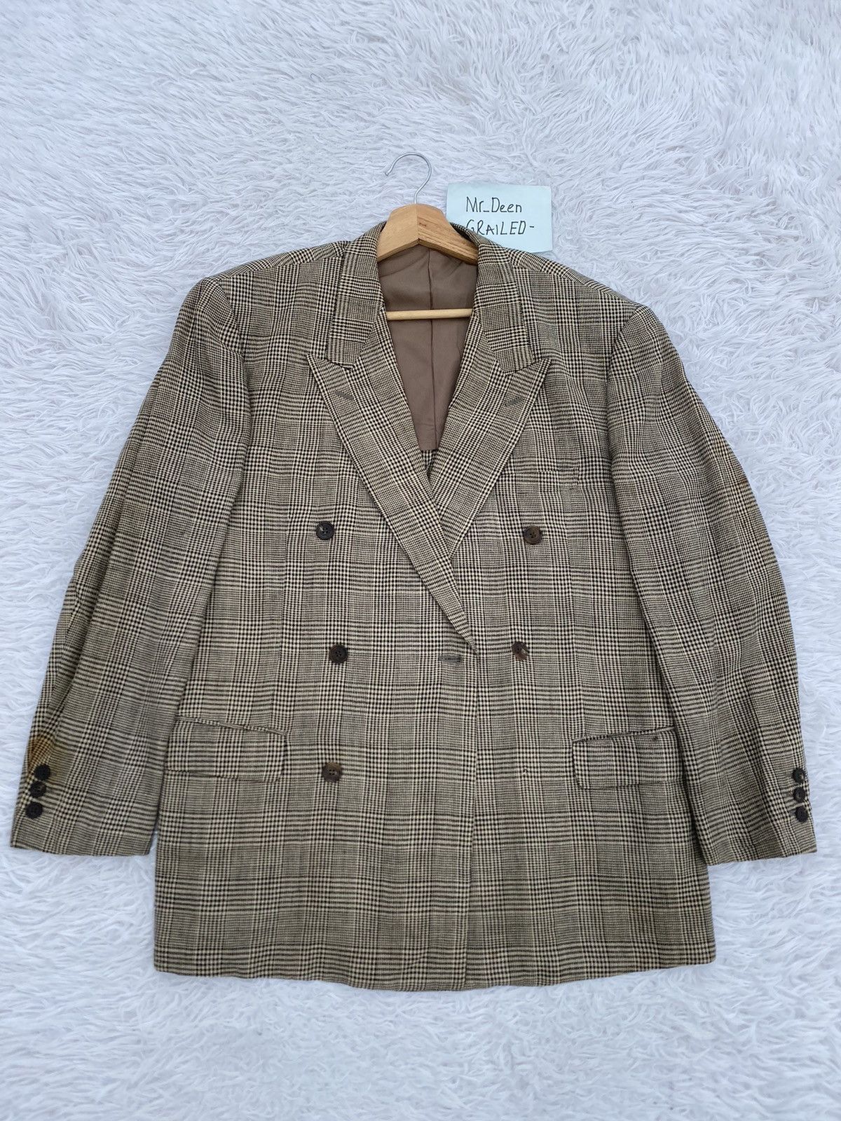 Issey Miyake Rare Vintage Issey Miyake Checkered Brown Blazer Size 38R - 1 Thumbnail