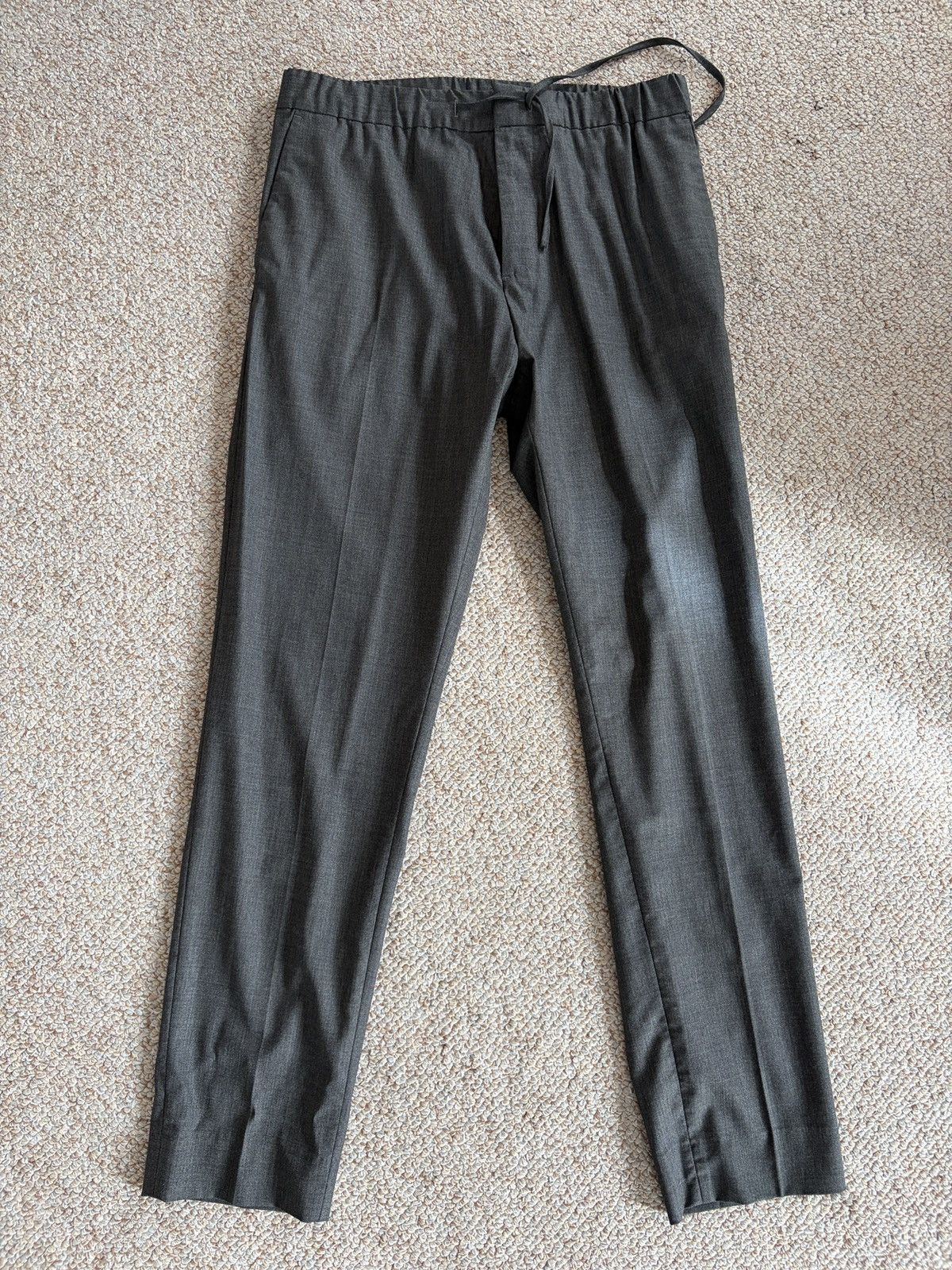 Cos Gray COS elastic waist wool pants Size US 30 / EU 46 - 2 Thumbnail