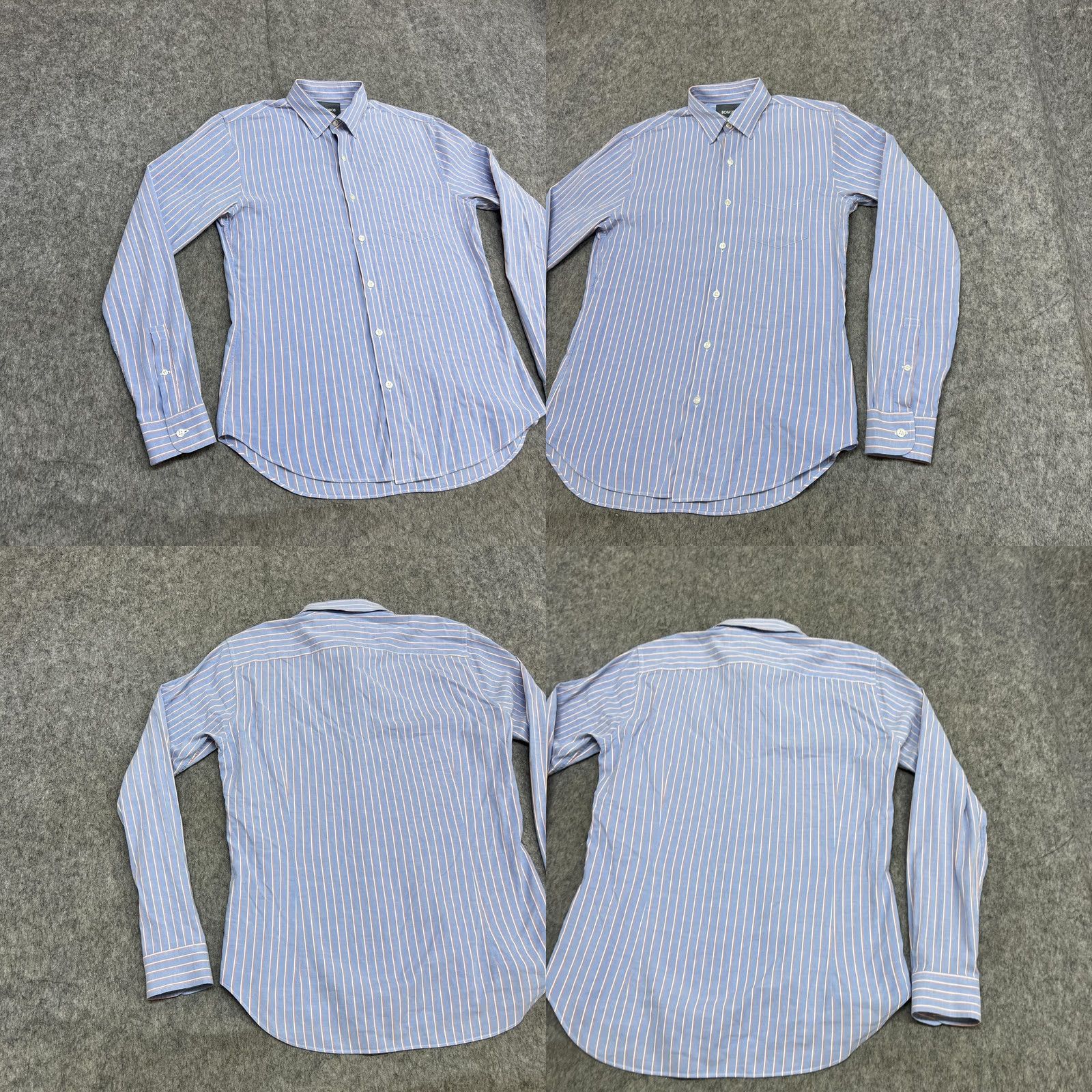 Bonobos Bonobos Mens Slim Fit Stretch Blue Stripe Shirt S Business Office Size 36R - 8 Thumbnail