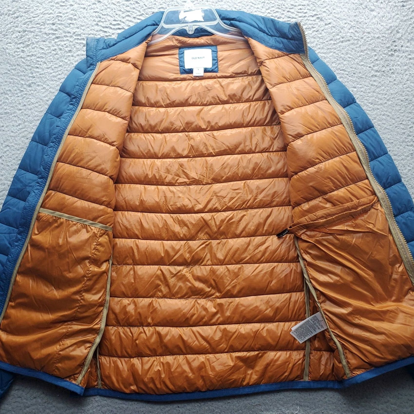 Old Navy Old Navy Puffer Jacket Womens Small Blue Regular Fit Mock Neck Full Zip Lined Size S / US 4 / IT 40 - 7 Thumbnail