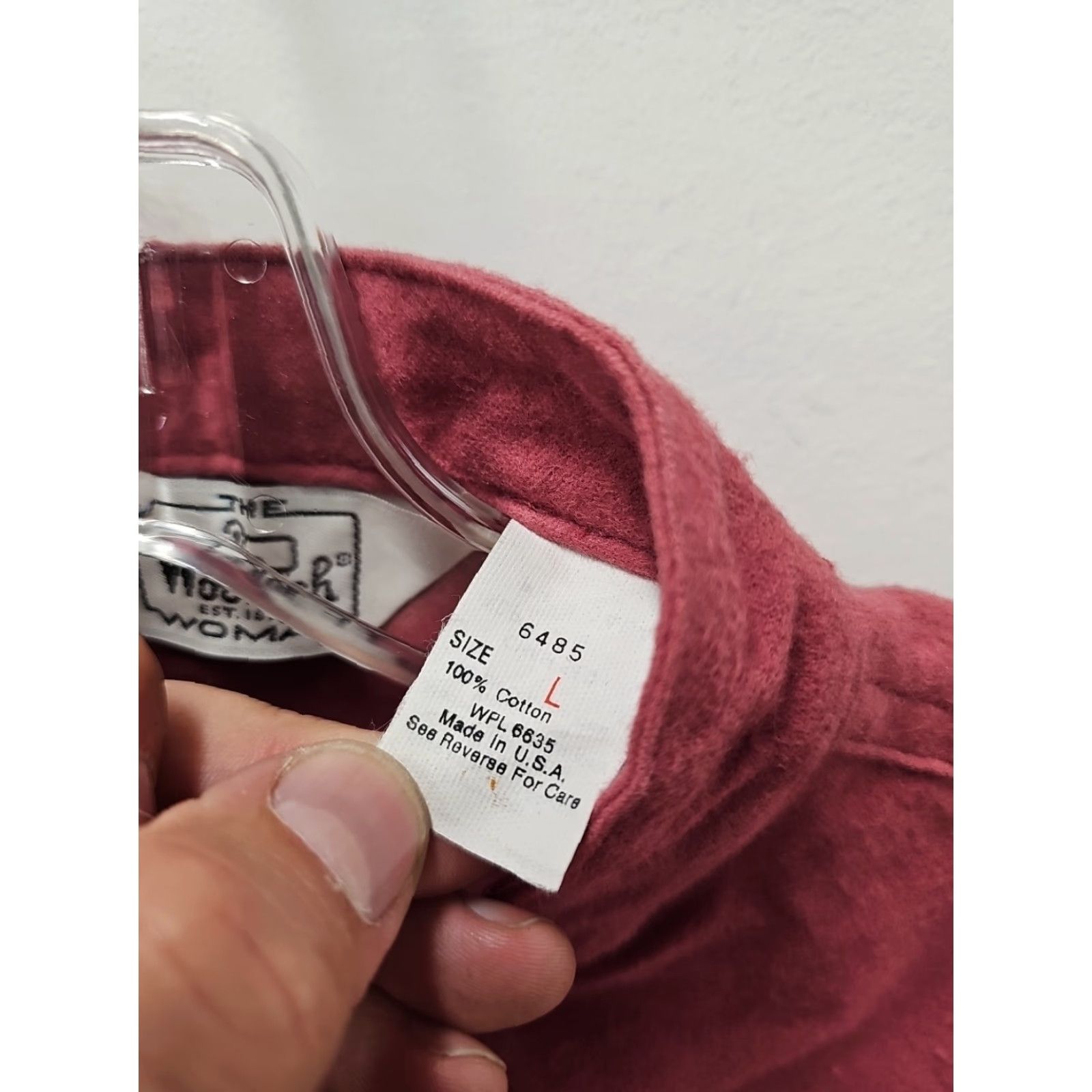Vintage VINTAGE Woolrich Shirt Womens Large Chamois Flannel JACKET Western USA Pink Cotton Long Sleeve Collared Button-Up Regular Womens Size L / US 10 / IT 46 - 4 Thumbnail