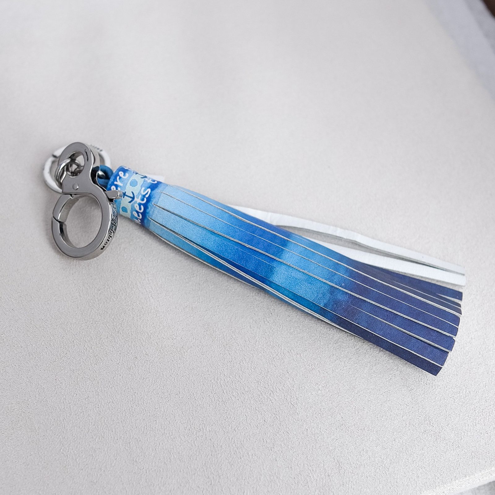 Brighton Brighton Sea Meets Sky Large Bag Tassel Key Ring Blue NWT Size ONE SIZE - 1 Thumbnail