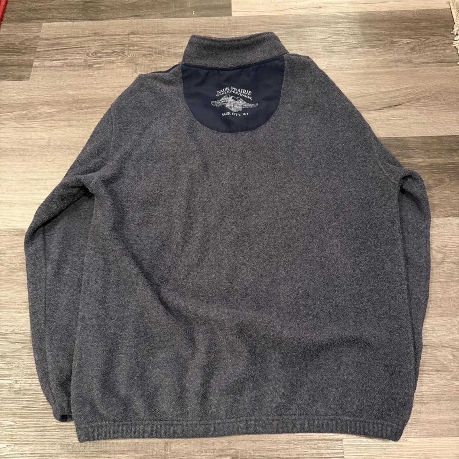 Harley Davidson Vintage Harley Davidson fleece quarter zip sweatshirt 2006 L Size US L / EU 52-54 / 3 - 5 Thumbnail