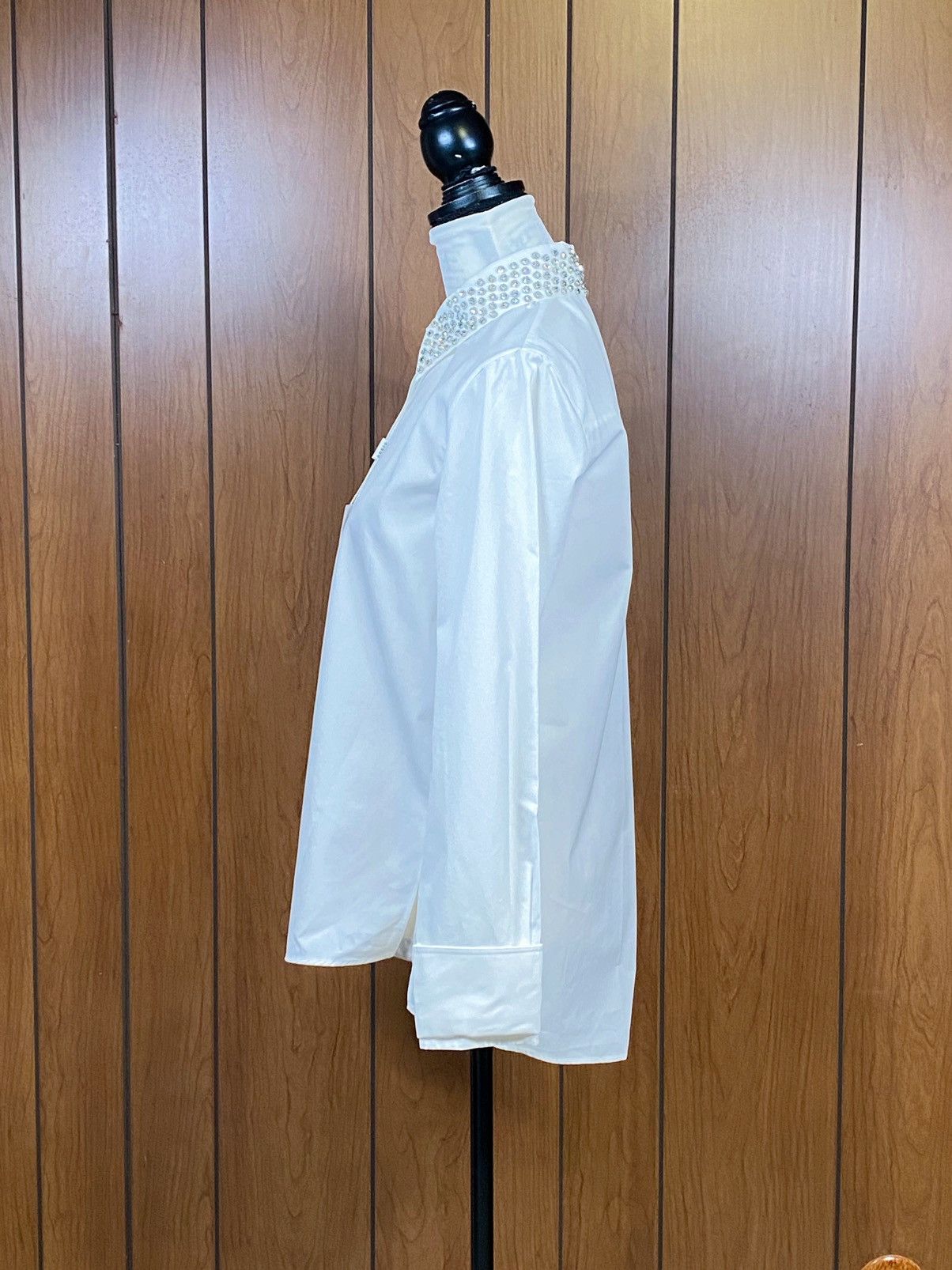 Akris Akris punto Embellished Collar Cotton Shirt size 4 Size S / US 4 / IT 40 - 10 Thumbnail