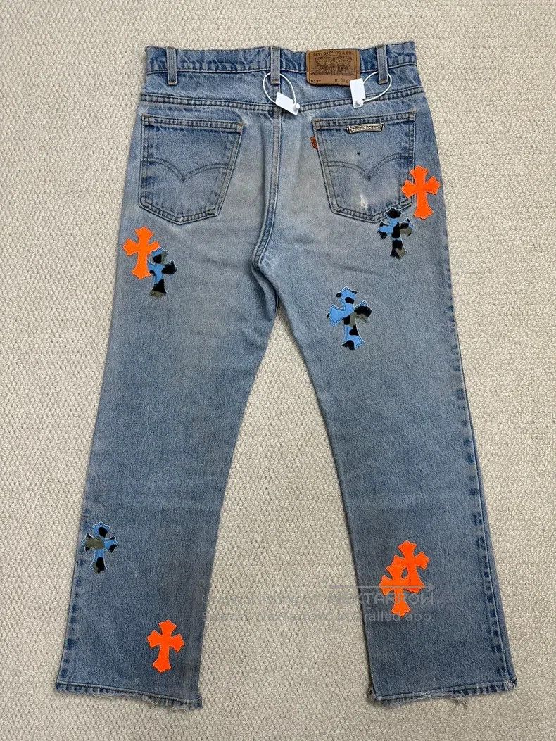 Chrome Hearts CHROME HEARTS 31 Stb limited blue leopard print/orange cros Size US 31 - 3 Thumbnail