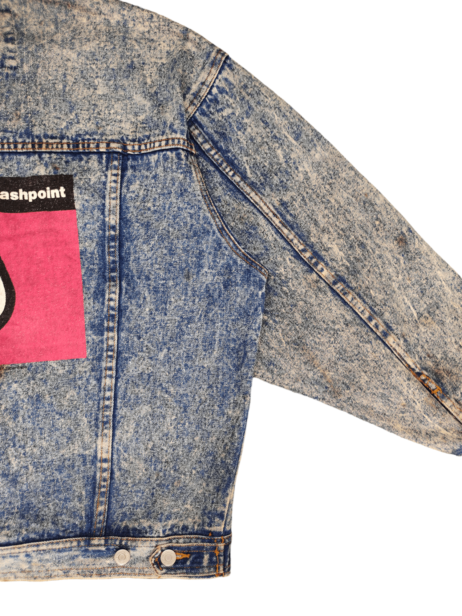 Vintage 90s Rolling Stone Flash Point 1991 By Easyrise Trucker Jacke Size US XL / EU 56 / 4 - 5 Thumbnail