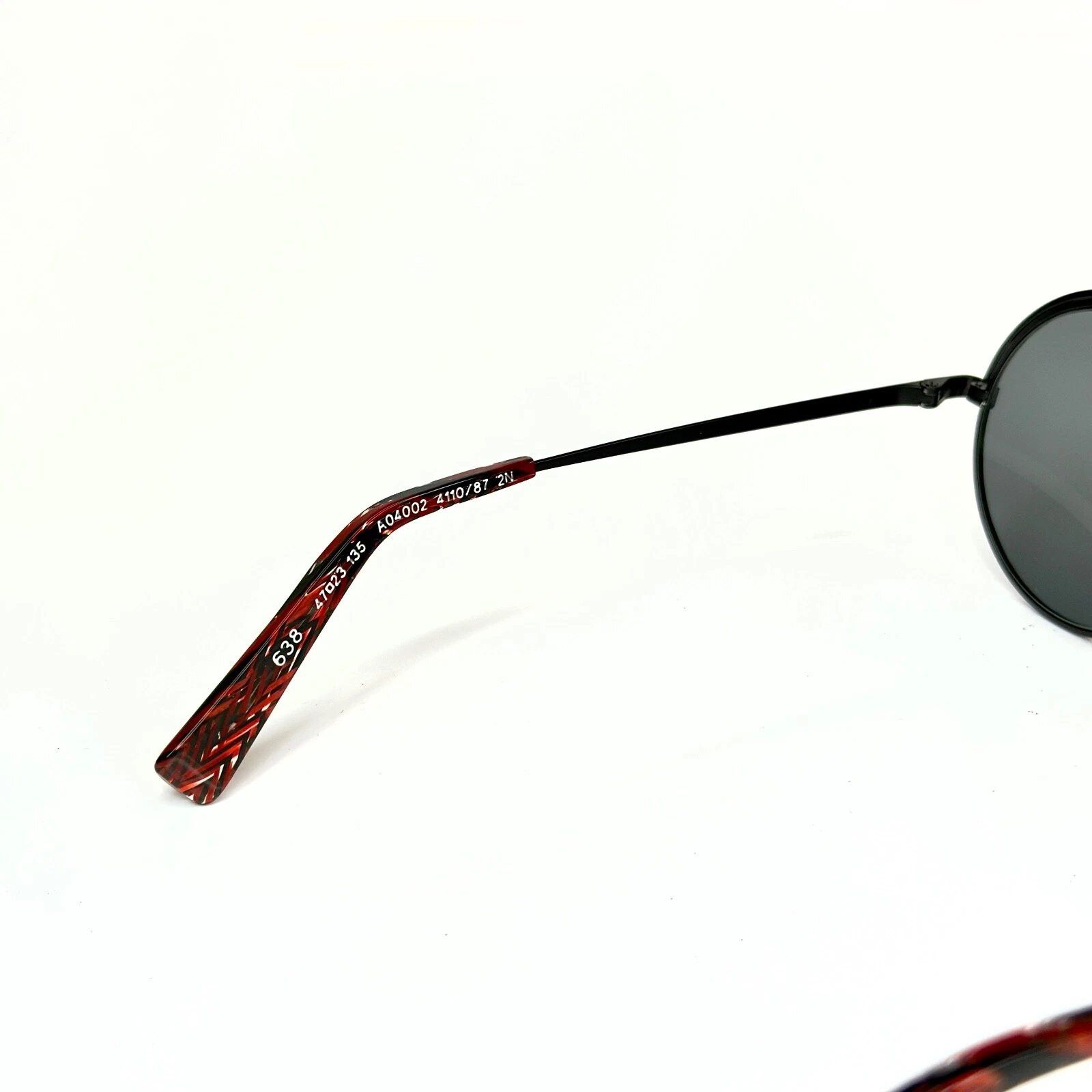 Alain Mikli ALAIN MIKLI Paris A04002 4002 Metal Round Matte Black Red Size ONE SIZE - 6 Thumbnail