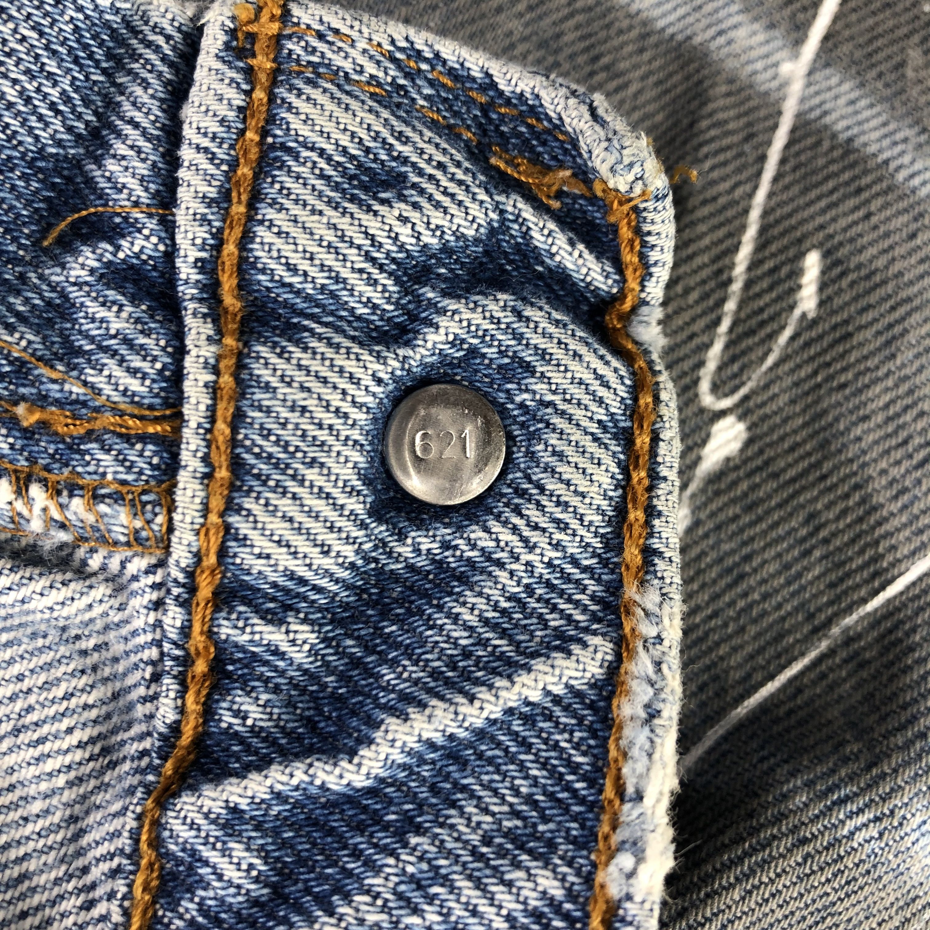 Levi's Vintage Levis 505 Jeans Painted Denim KJ1891 Size US 41 - 9 Thumbnail