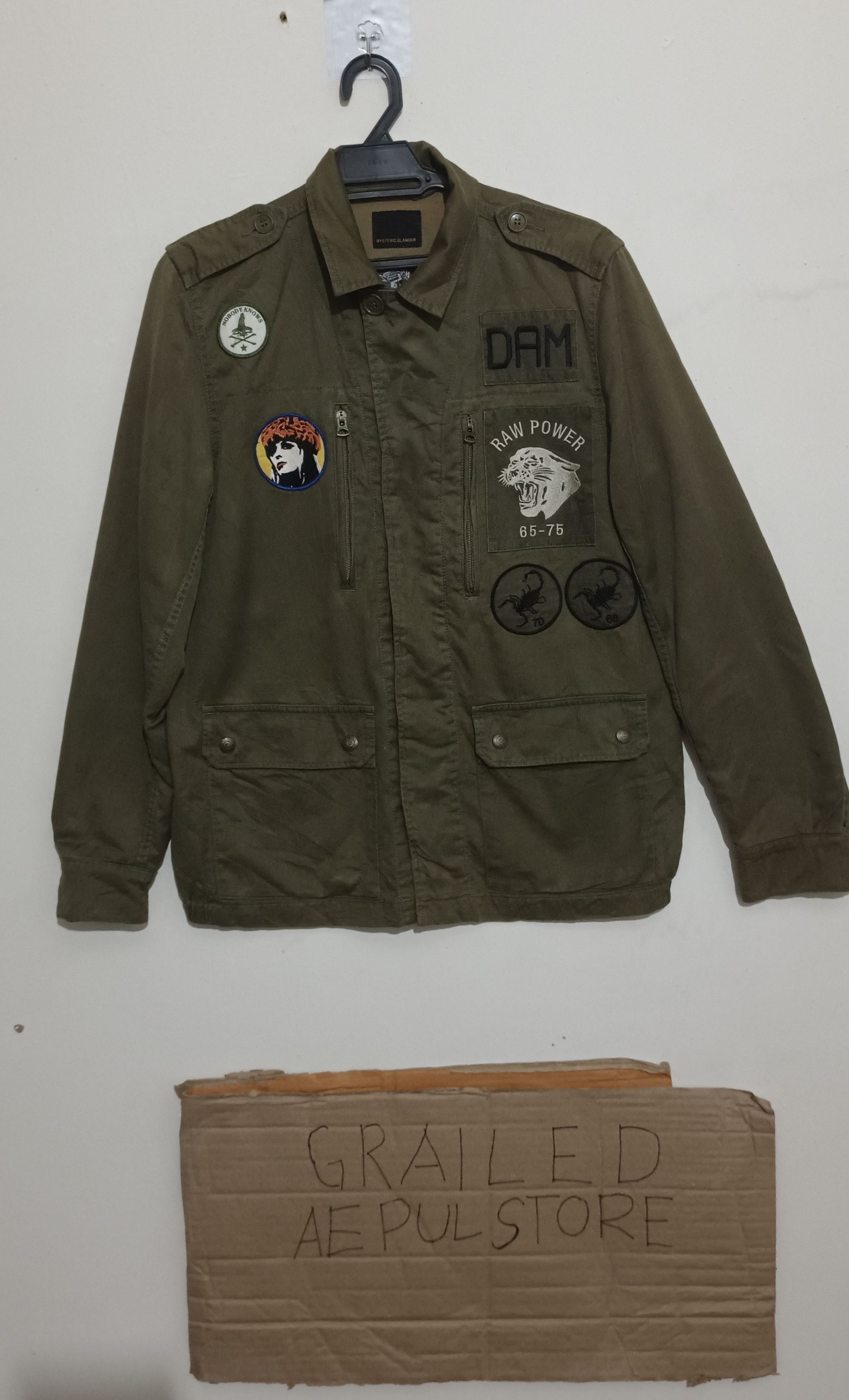 Hysteric Glamour 💥HYSTERIC GLAMOUR Destroy All Monster Military Jacket Size US M / EU 48-50 / 2 - 15 Thumbnail