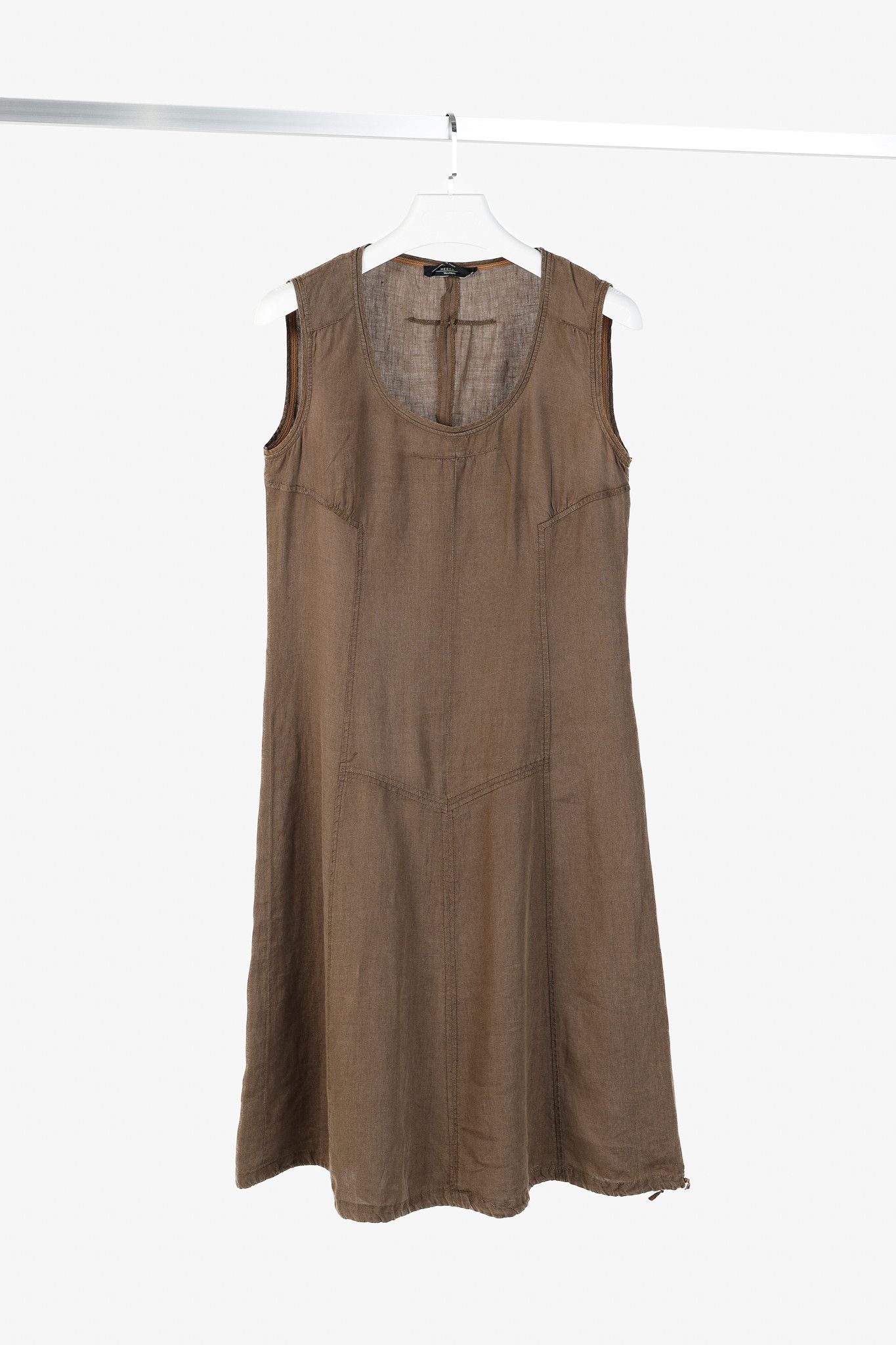 Weekend Max Mara Weekend Max Mara Brown Linen Tank Dress Size M / US 6-8 / IT 42-44 - 1 Thumbnail