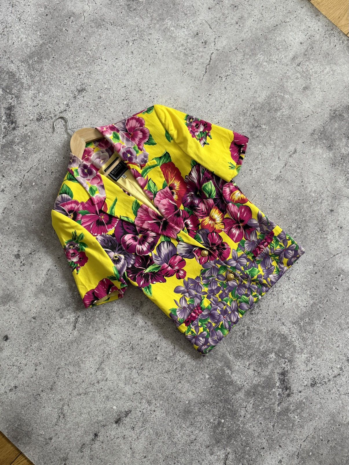 Versace Jeans Couture Gianni Versace (JeansCouture) Multicolor Gold Buttons Blazer Size M / US 6-8 / IT 42-44 - 2 Thumbnail
