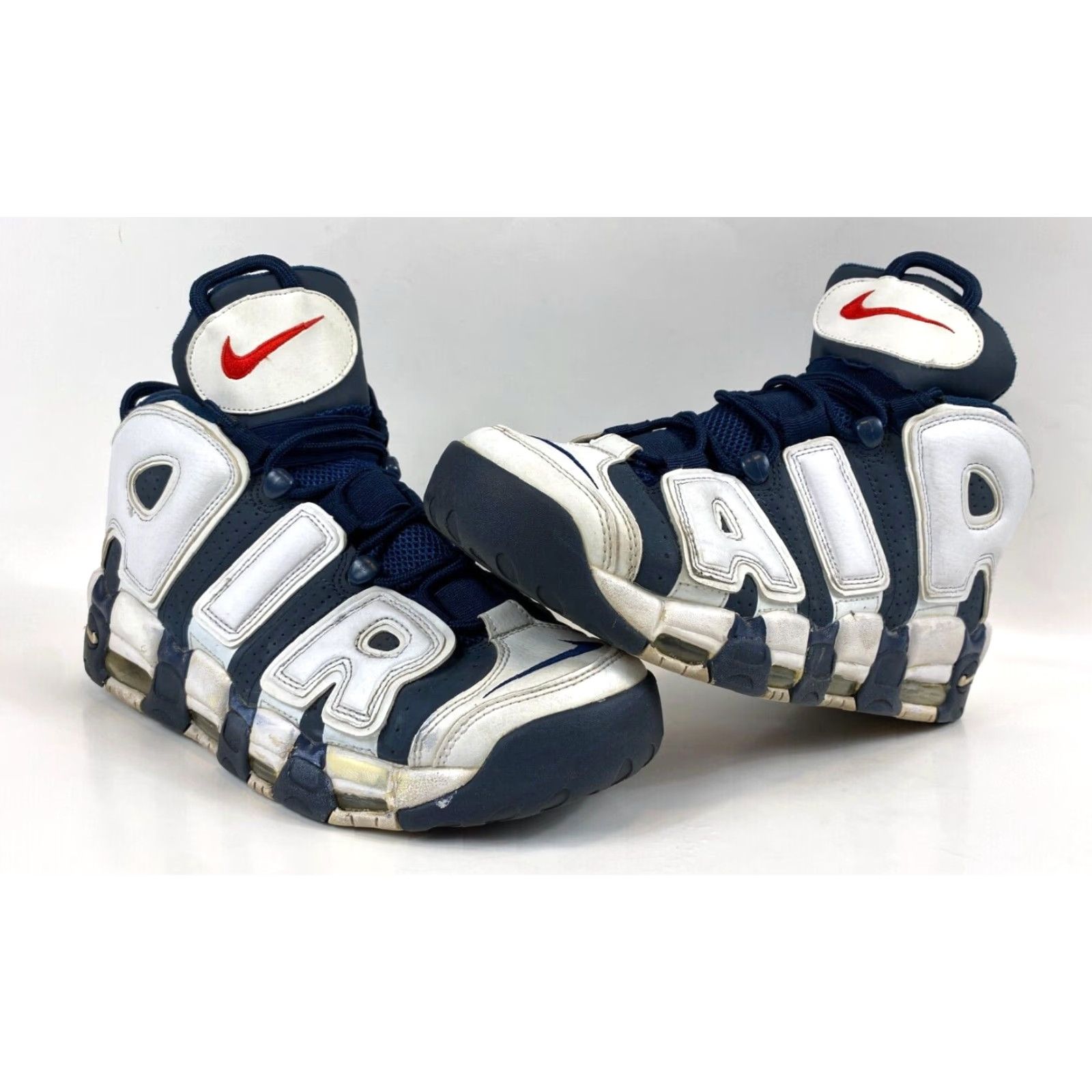 Nike Nike Air More Uptempo 414962-104 Olympic Mens Sneaker Sz US 10 White Navy 2016 Size US 9 / EU 42 - 2 Thumbnail