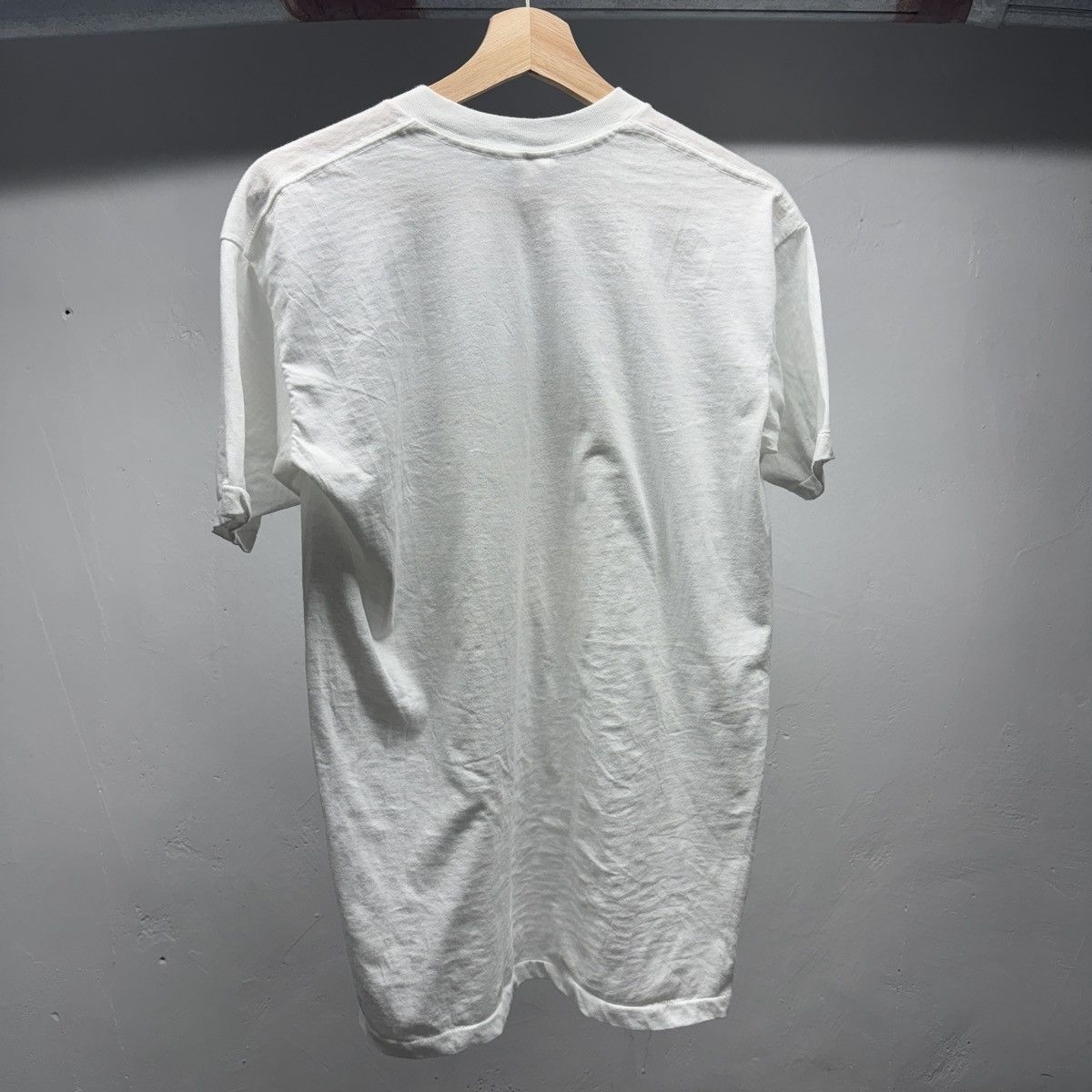 Vintage 80s Paper Thin Blank White Shirt ERD Grunge Faded Thrashed Size US XL / EU 56 / 4 - 4 Thumbnail
