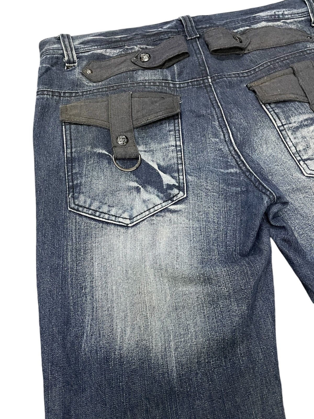 Hysteric Glamour × LOWBOX Lowbox Japan Claw Mark Whiskers Flared Jeans Size US 34 / EU 50 - 16 Thumbnail