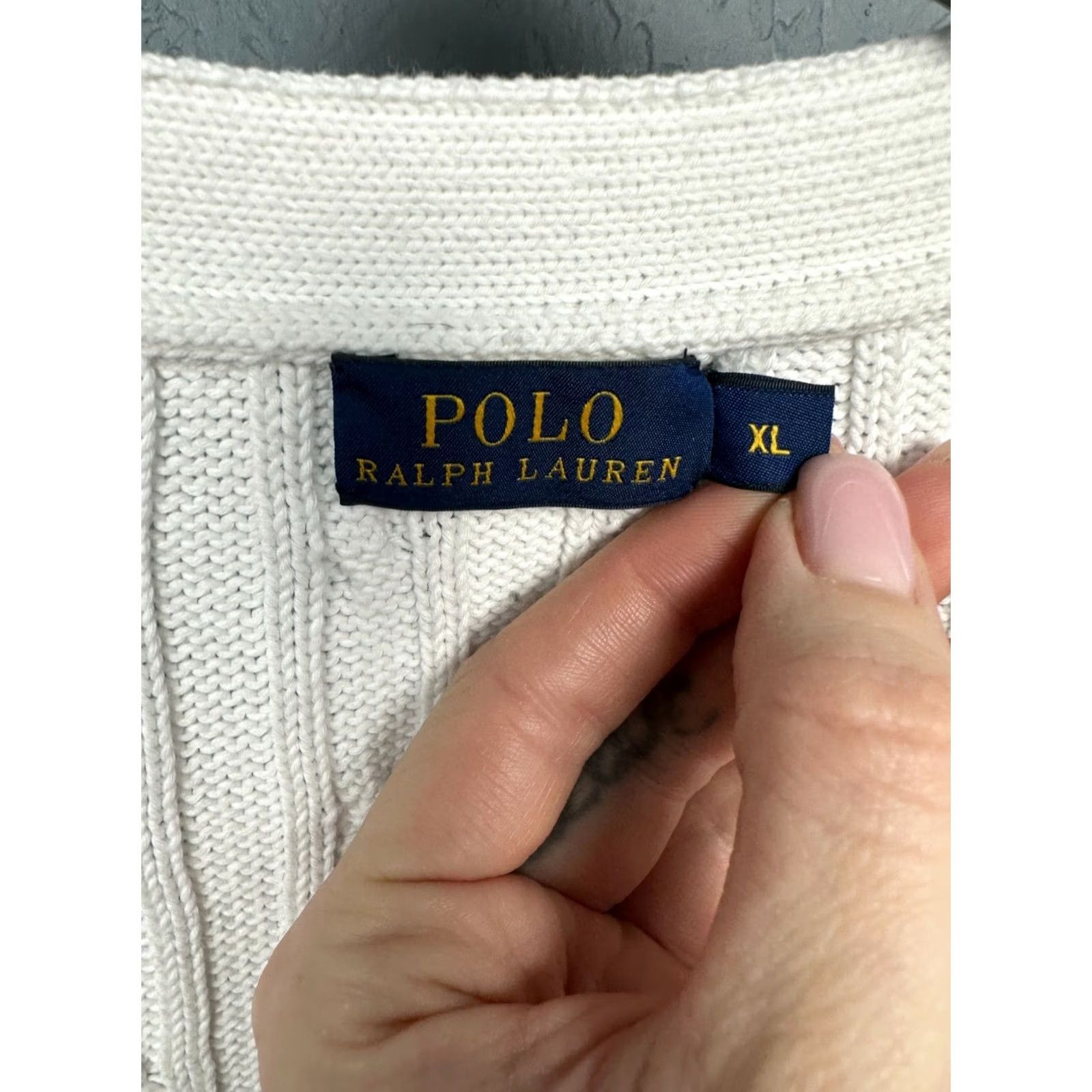 Polo Ralph Lauren Polo Ralph Lauren Womens Knit Cardigan XL White Logo Knit Sweater Size XL / US 12-14 / IT 48-50 - 4 Thumbnail