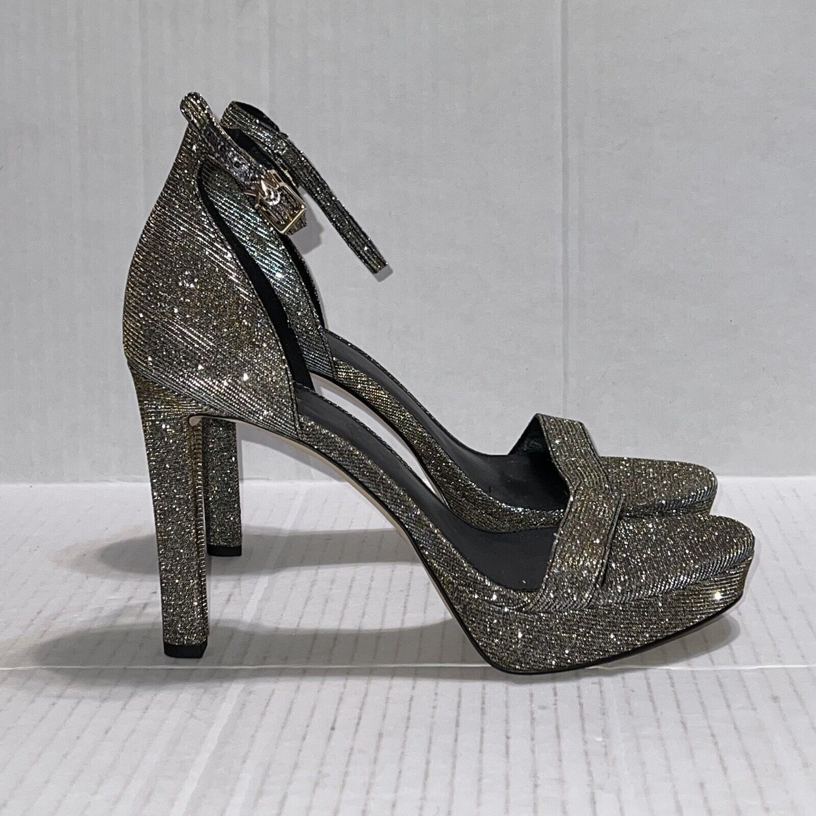 Michael Kors New Michael Kors Margot Glitter Gold Platform Heels 8.5 M Size US 8.5 / IT 38.5 - 6 Thumbnail
