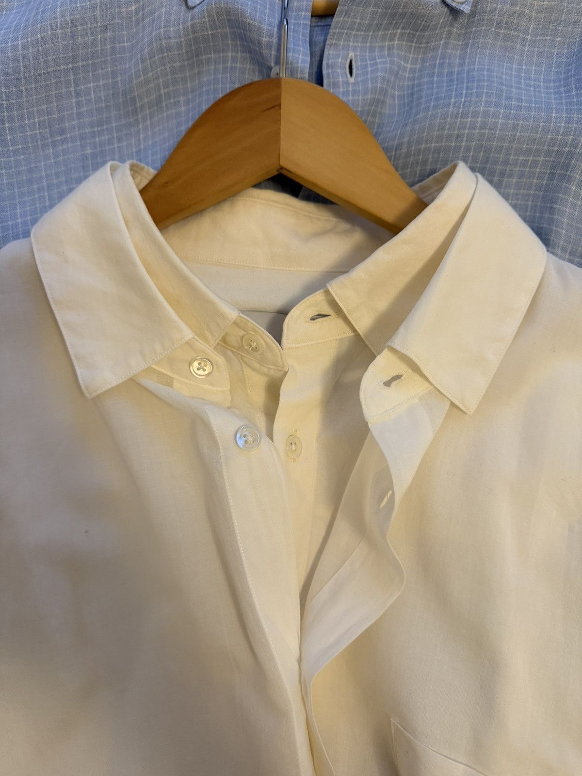 Stein SSStein double collar cuff silk cotton button up shirt Size US M / EU 48-50 / 2 - 5 Thumbnail