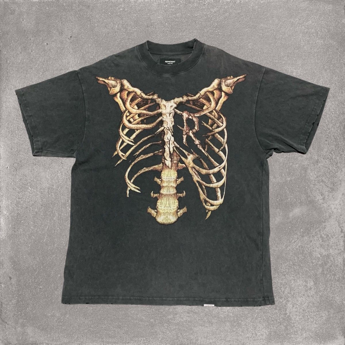 Represent Clo. Represent Small Bones Vintage Grey Tee Skeleton Size US S / EU 44-46 / 1 - 1 Thumbnail