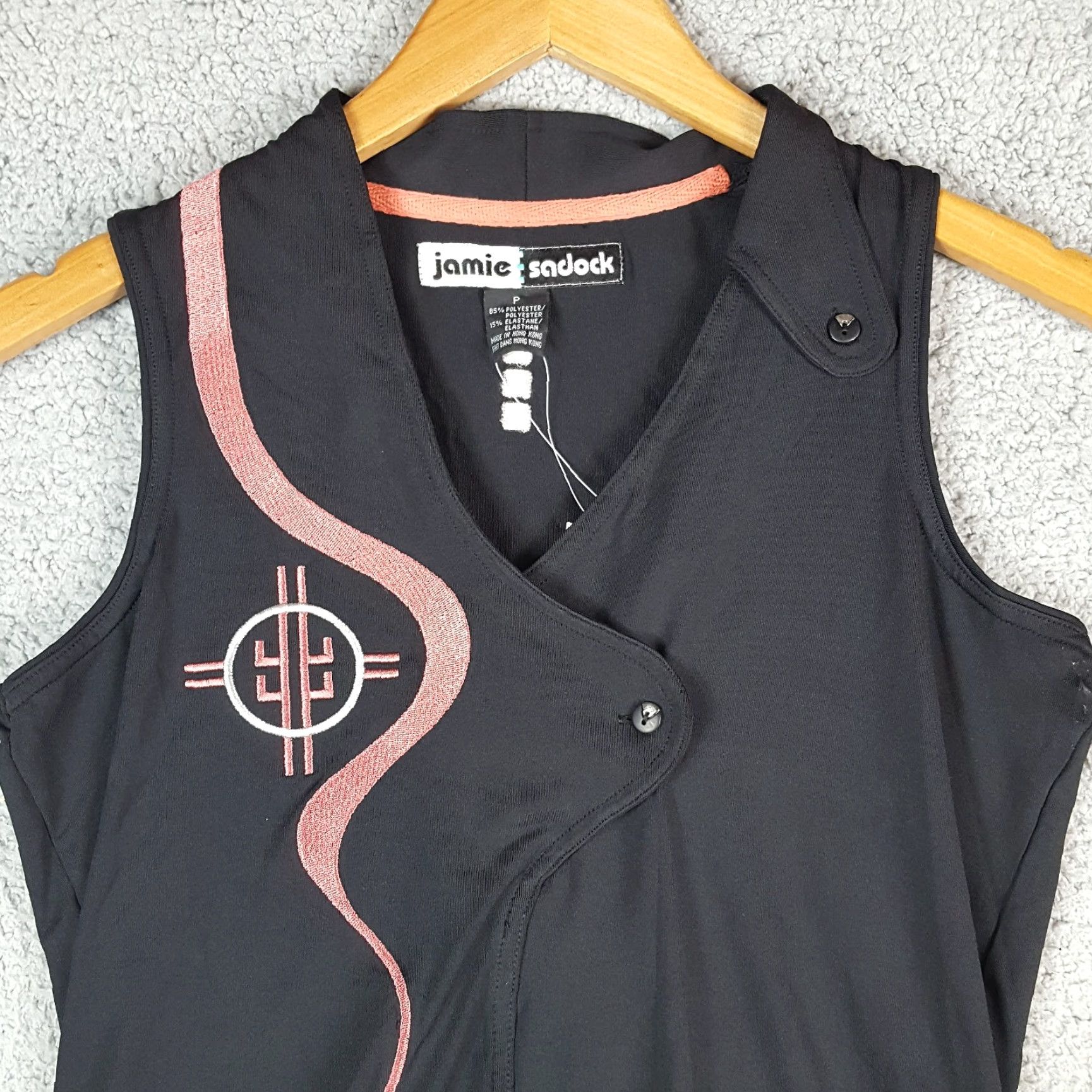Vintage VINTAGE Jamie Sadock Golf Tank Top Women’s Size S Petite Sleeveless Black Y2K Preppy Art T Shirt (90s, Outdoor, Retro, Sports) Mens Womens Boys Girls Size S / US 4 / IT 40 - 2 Thumbnail