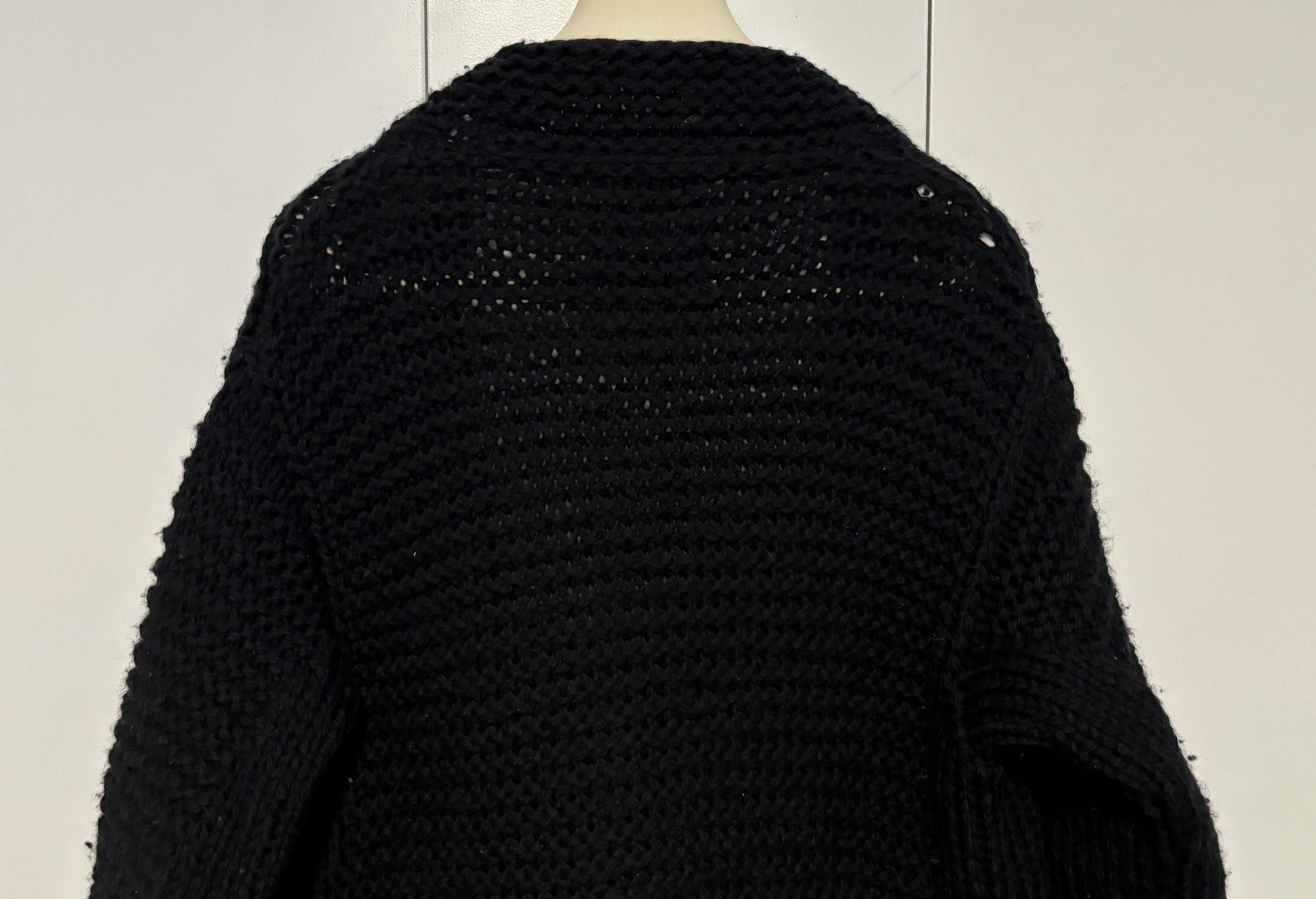 Wings + Horns Wings + Horns Peruvian Black Wool Handknit Cardigan XS-S Size US S / EU 44-46 / 1 - 6 Thumbnail