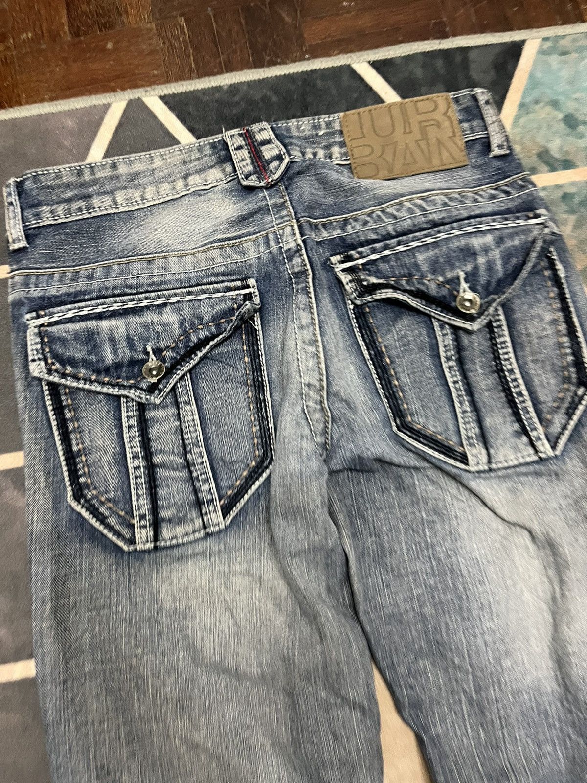 Blue Blue Japan 💥Urban Heritage FLARE Bootcut Distressed Jeans Size US 30 / EU 46 - 17 Thumbnail
