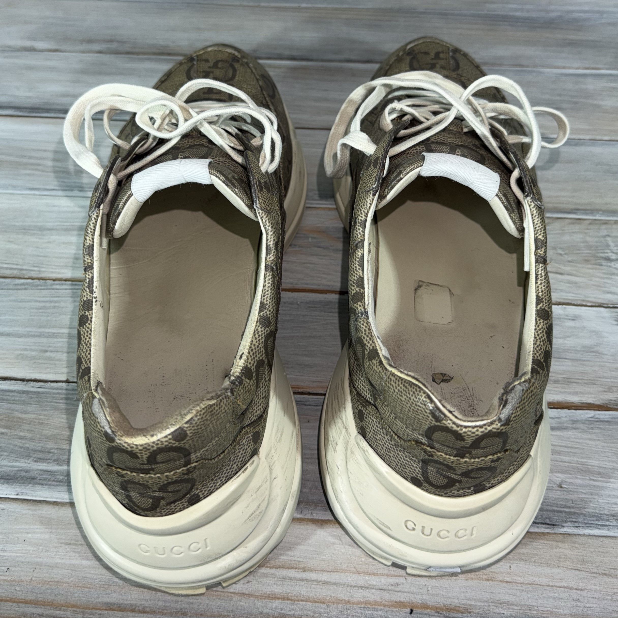 Gucci GUCCI GG Rython 100 Monogram Lace Up Sneakers Made In Italy Size US 11.5 / EU 44-45 - 25 Thumbnail