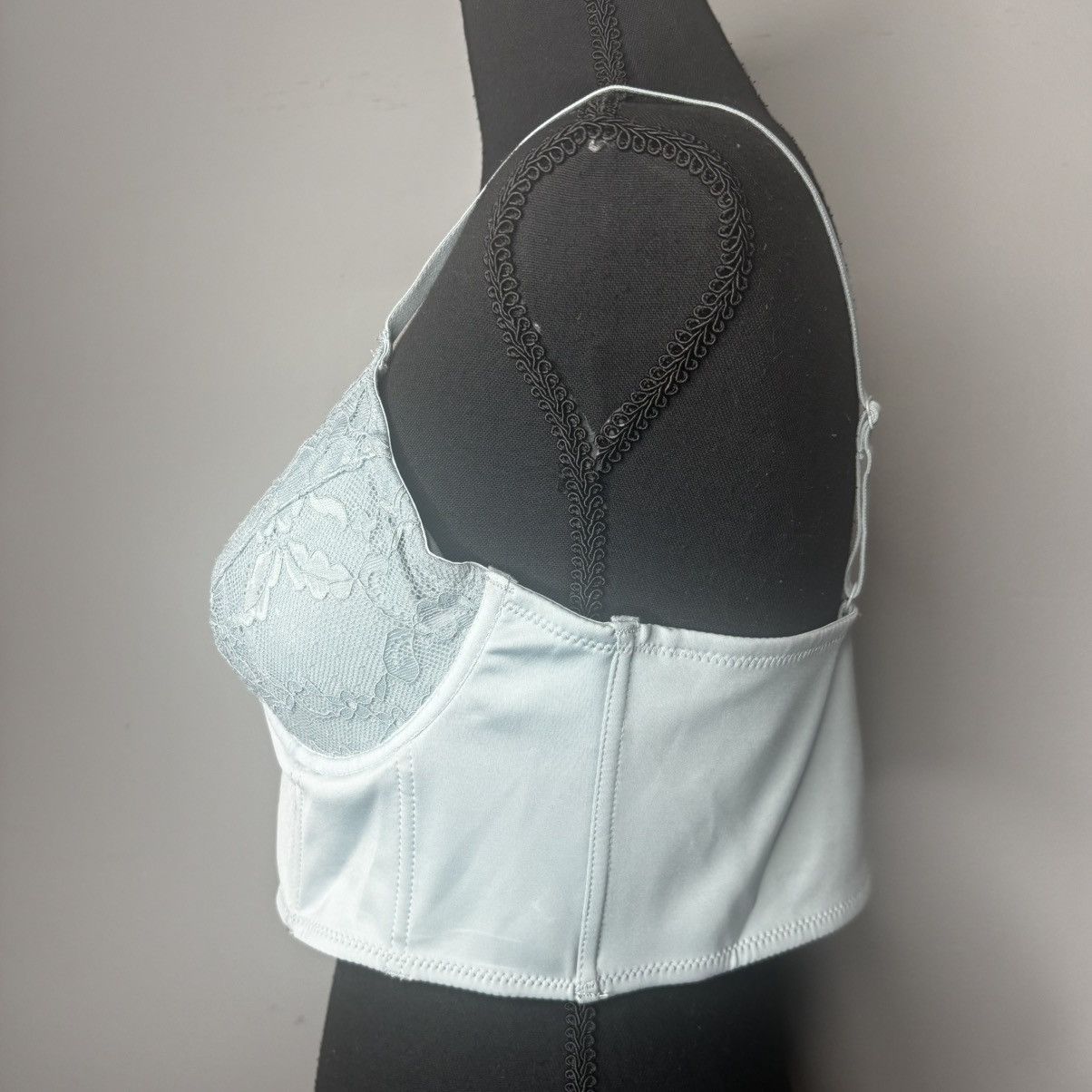 Garage Garage Bustier Womens PS Medium Seafoam Combo Lace Bra Clasp Size M / US 6-8 / IT 42-44 - 3 Thumbnail
