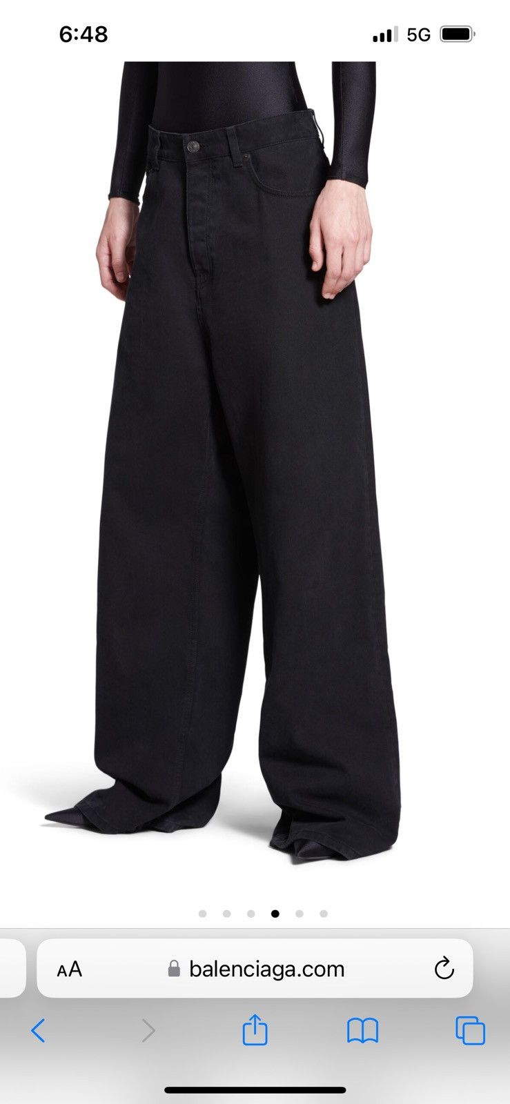 Balenciaga Balenciaga Baggy Pants in black soft moleskine denim S Size US 30 / EU 46 - 15 Thumbnail