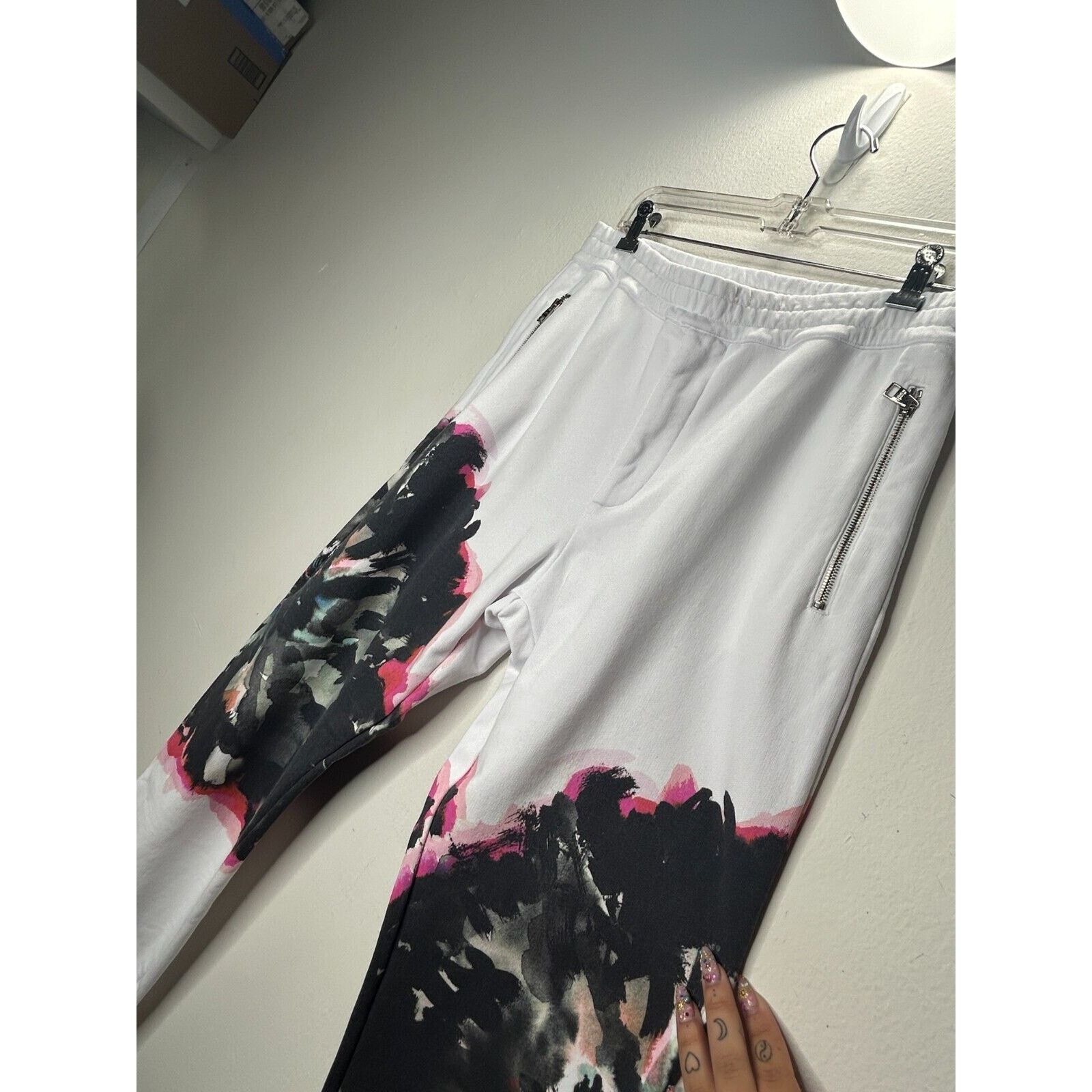 Alexander McQueen Alexander McQueen White Jogger Black Pink Design Pockets L Size US 34 / EU 50 - 4 Thumbnail
