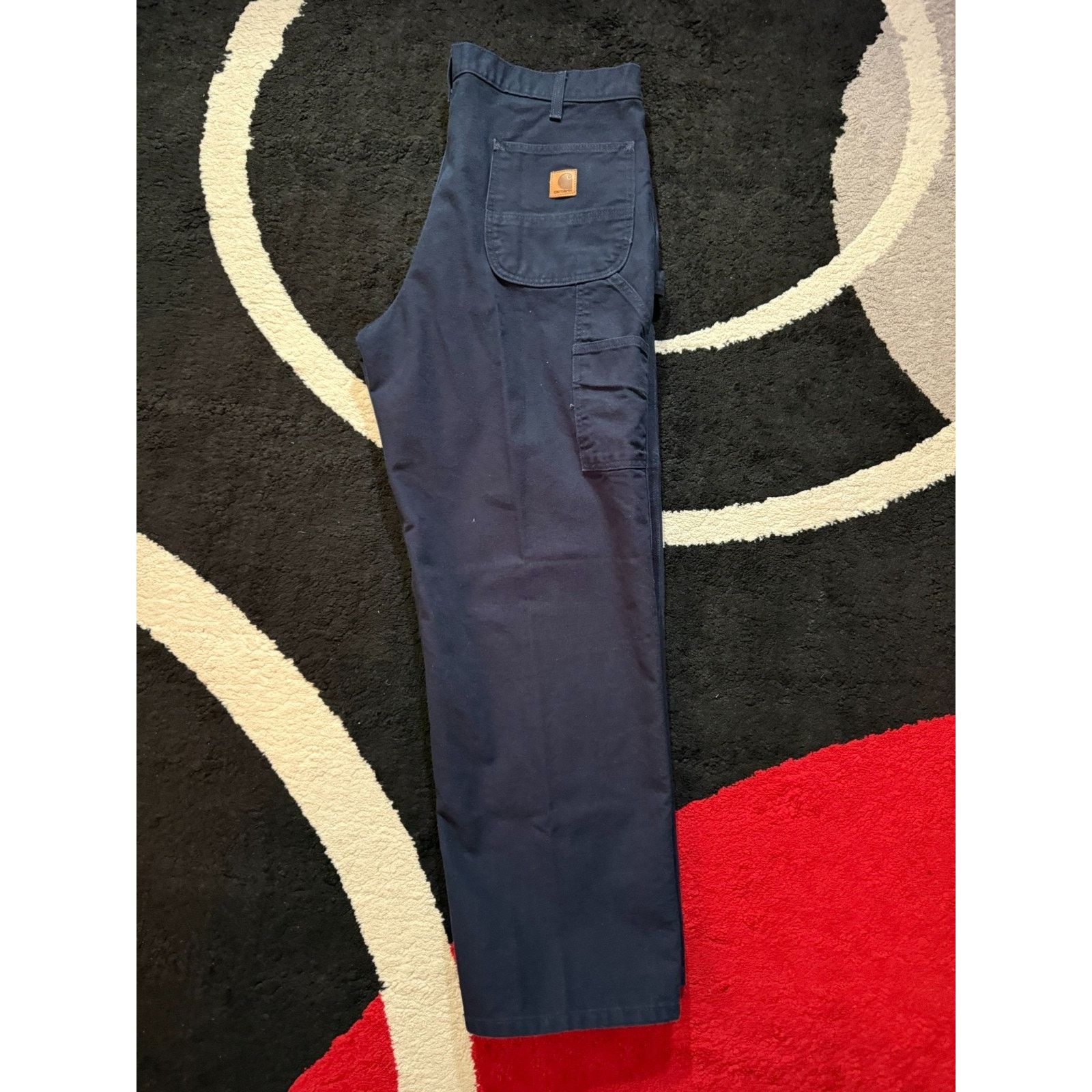 Carhartt Carhartt B11 Mens 38x32 Navy Work Pants Heavyweight USA Made Size US 38 / EU 54 - 5 Thumbnail