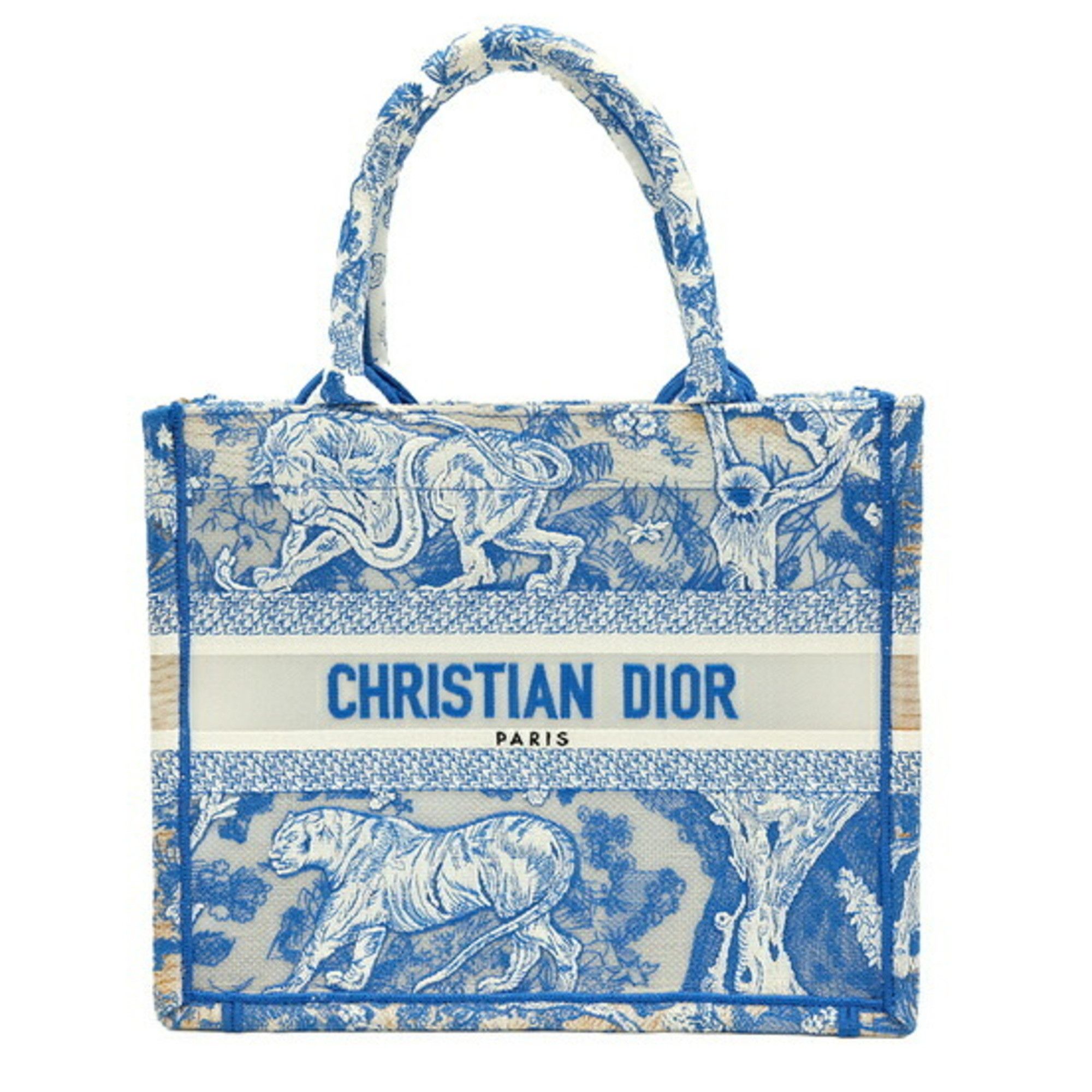 Dior Christian Dior Book Tote Embroidered Leather Size ONE SIZE - 1 Thumbnail