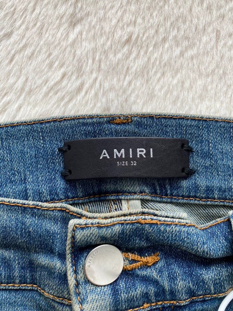 Amiri Amiri Washed blue leopard patchwork MX1 jeans 2502-Nextarro Size US 32 / EU 48 - 2 Thumbnail