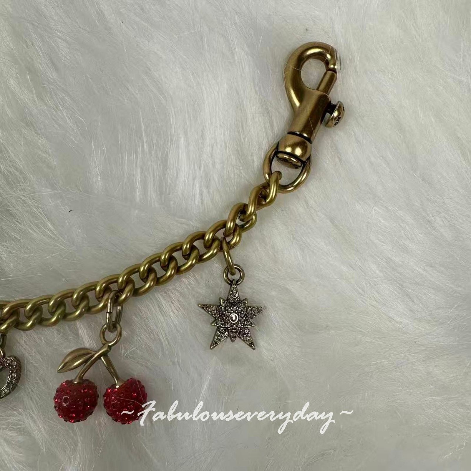 Coach Coach Crystal Motif Chain Bag Charm CCX41 NWT Size ONE SIZE - 3 Thumbnail