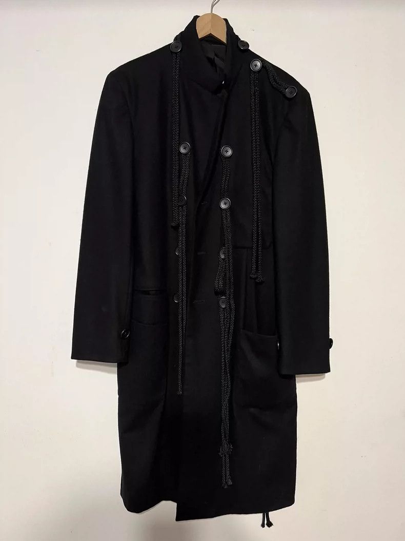 Yohji Yamamoto yohji yamamoto size os Wool knotted overcoat 2505-Nextarro Size US M / EU 48-50 / 2 - 1 Thumbnail