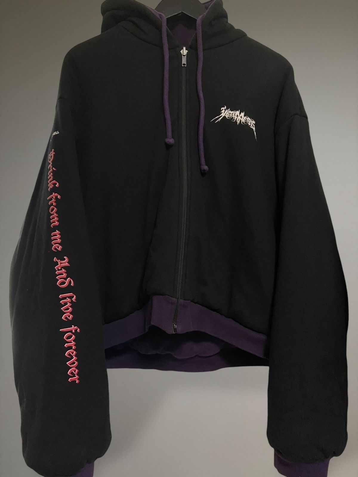 Vetements Vetements total fucking darkness tfd reversible hoodie | Grailed