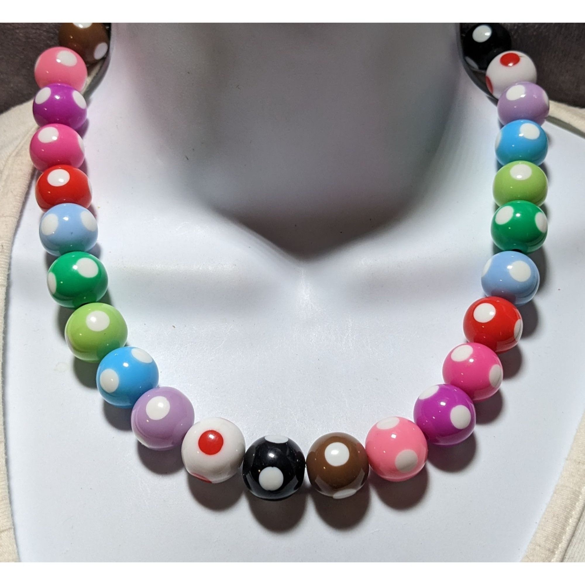 Other Rainbow Polka Dot Bubble Gum Bead Necklace Size ONE SIZE - 5 Thumbnail
