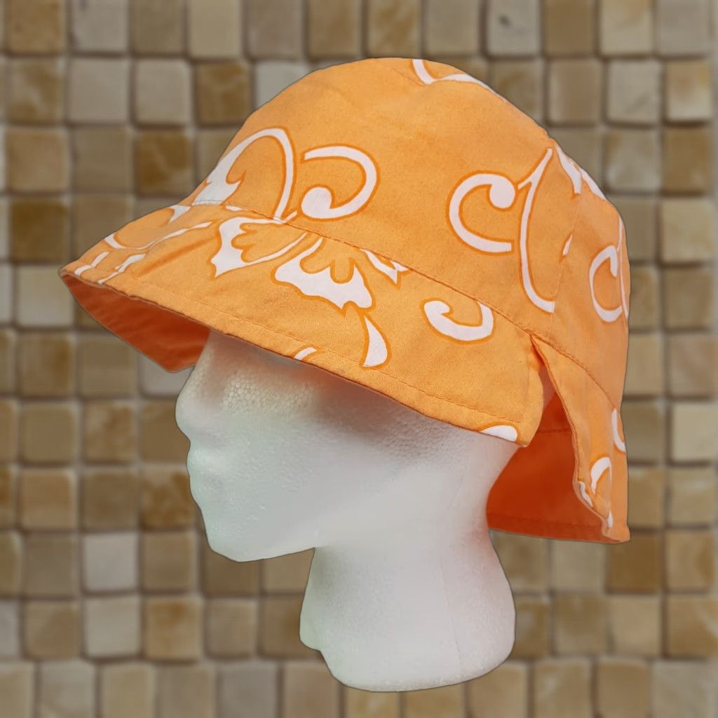Callaway Callaway Golf Reversible Orange Women's One Size Outdoor Bucket Hat Hat Packable Twill Cotton 100% Casual Sports Outdoor 90s Womens Size ONE SIZE - 1 Thumbnail