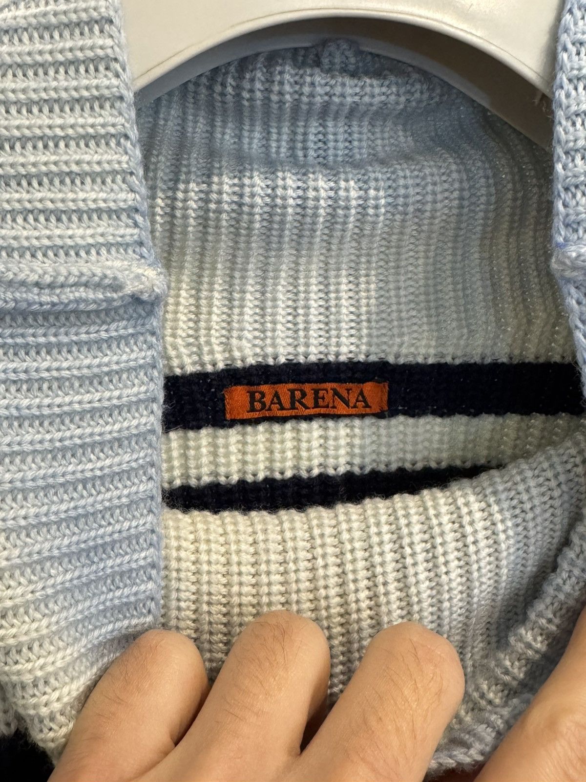 Barena Barena - Tie-Dyed Striped Ribbed Wool Rollneck Sweater Size US XL / EU 56 / 4 - 4 Thumbnail