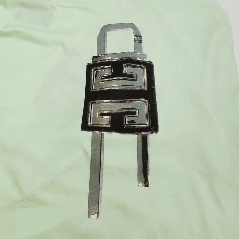 Givenchy Givenchy Pure Cotton Padlock Pattern Printed Round-Neck Sh Size US XS / EU 42 / 0 - 3 Thumbnail