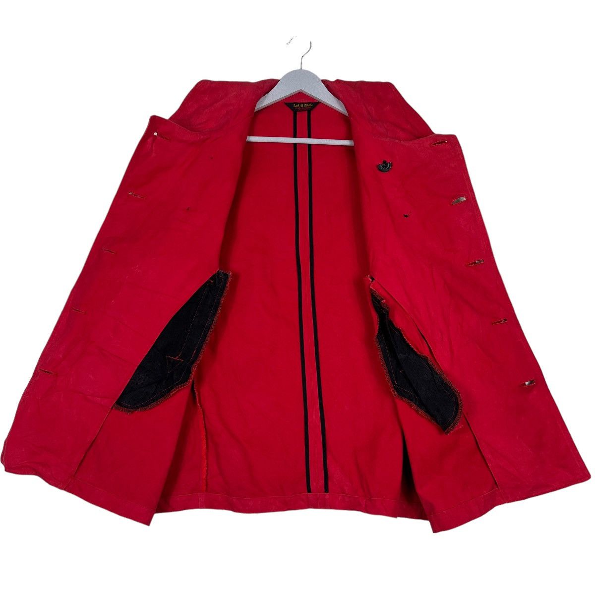 Japanese Brand 🔥 LET IT RIDE REAL CLOTHING RED NAVY DOUBLE BREAST COAT Size US M / EU 48-50 / 2 - 10 Thumbnail