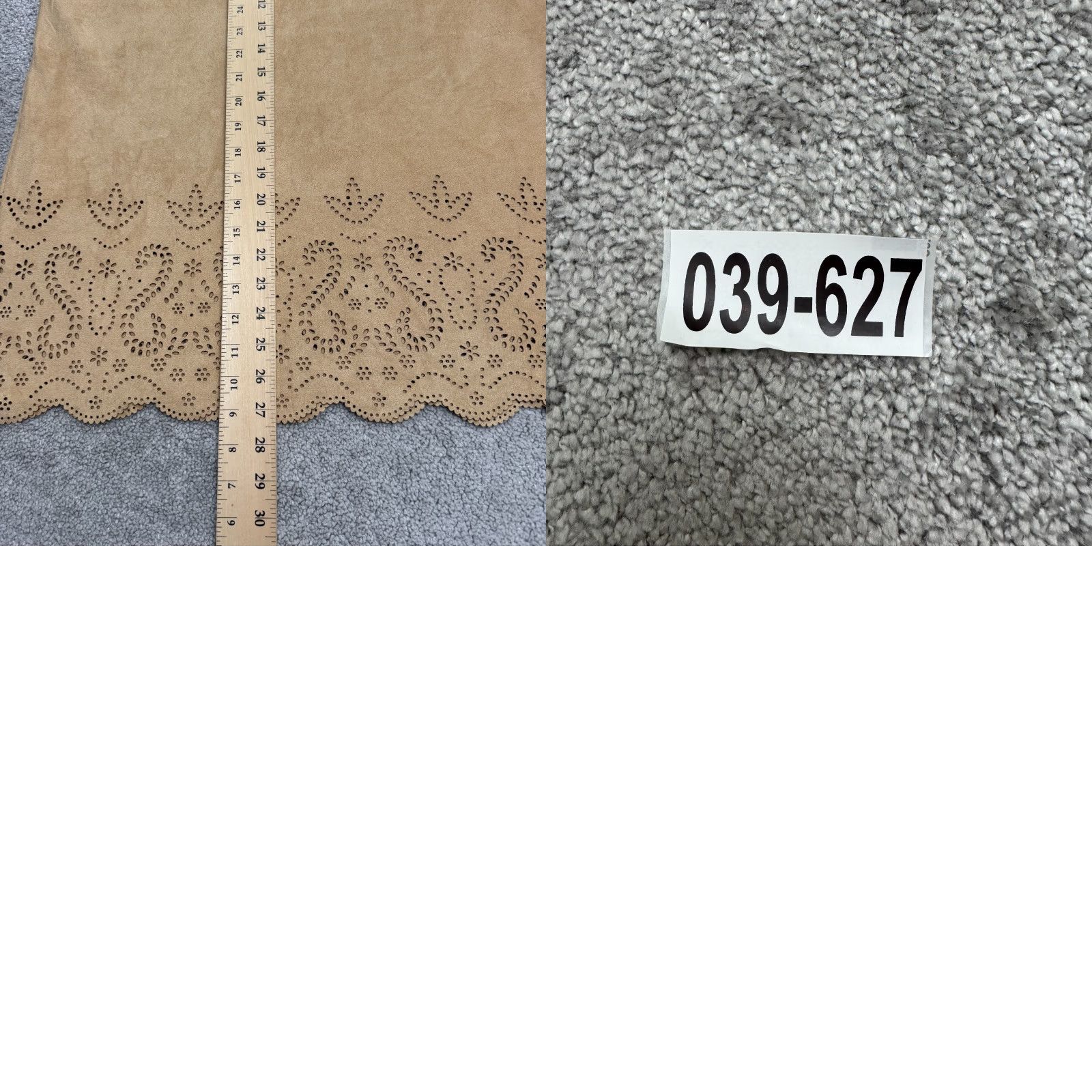 Vintage Chico's Blouse Tunic Long Sleeve V-Neck Brown Tan Faux Suede Lace Cut Eyelet Scalloped Hem Womens L Regular Bohemian Classic Casual Shirt Size L / US 10 / IT 46 - 9 Thumbnail