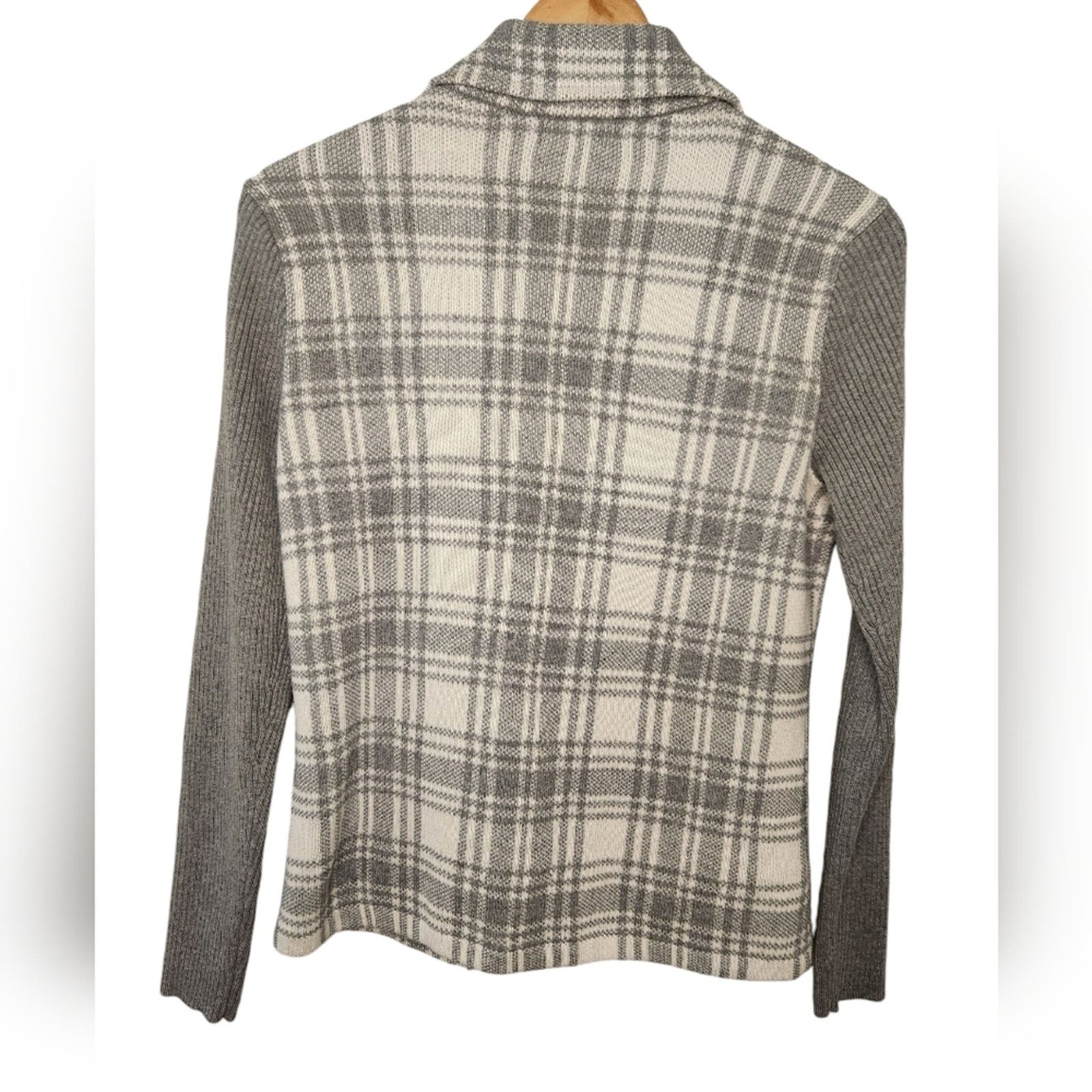 Chaps Chaps Ralph Lauren Plaid Zip Cardigan Sweater Jacket Small Size S / US 4 / IT 40 - 3 Thumbnail