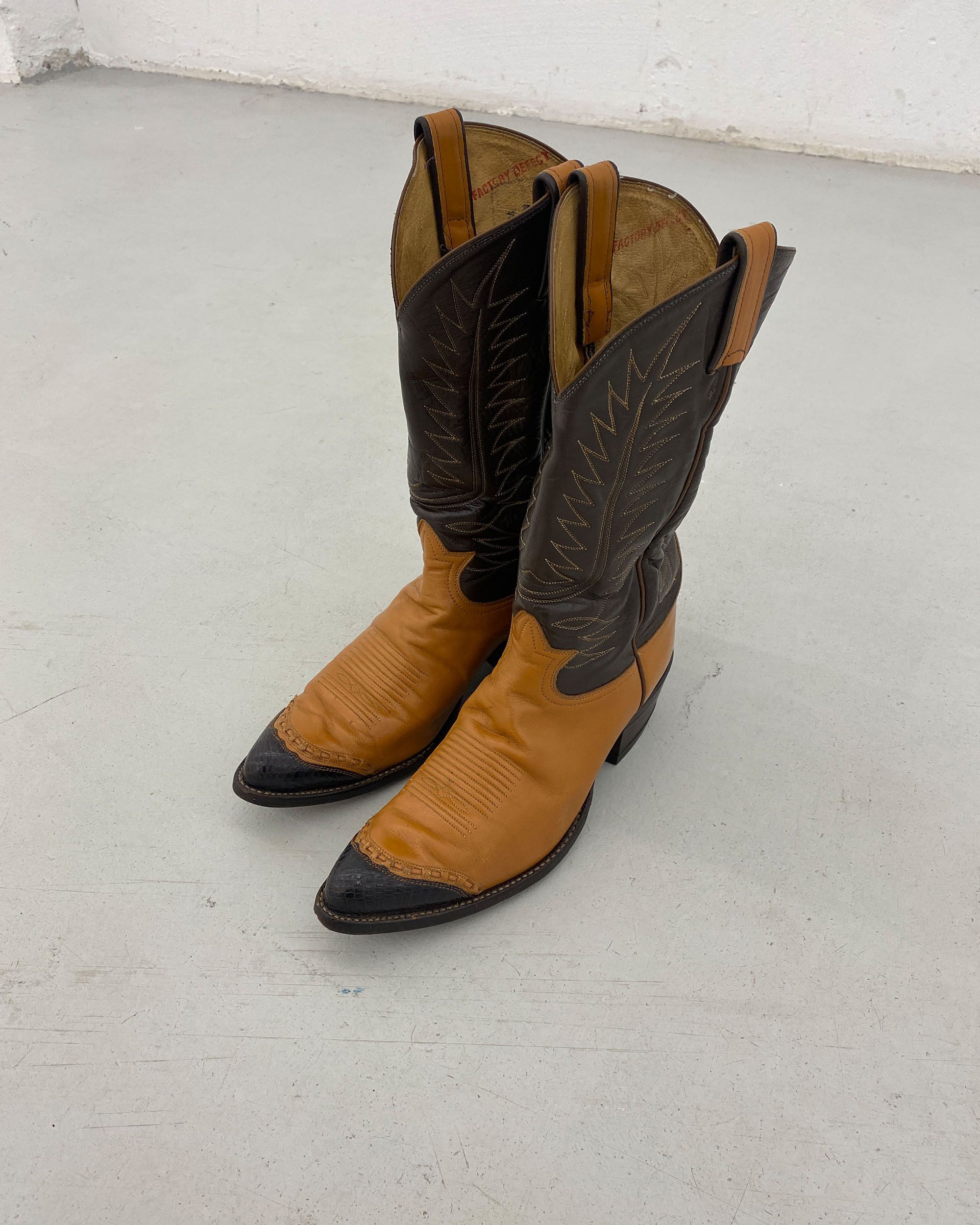 Tony Lama 1990s Two Tone Cowboy Boots Size US 8.5 / EU 41-42 - 2 Thumbnail