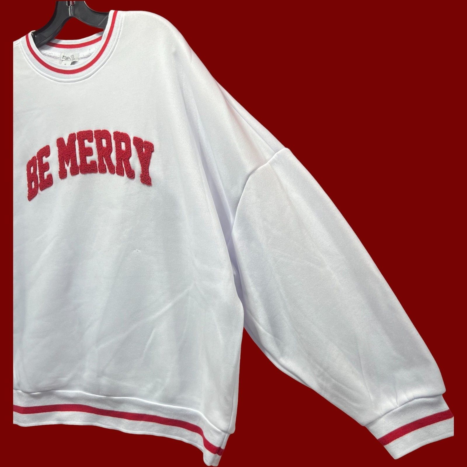 rue21 Rue 21 - Men's Long Sleeve Sweatshirt - White - Extra Large Size US XL / EU 56 / 4 - 13 Thumbnail