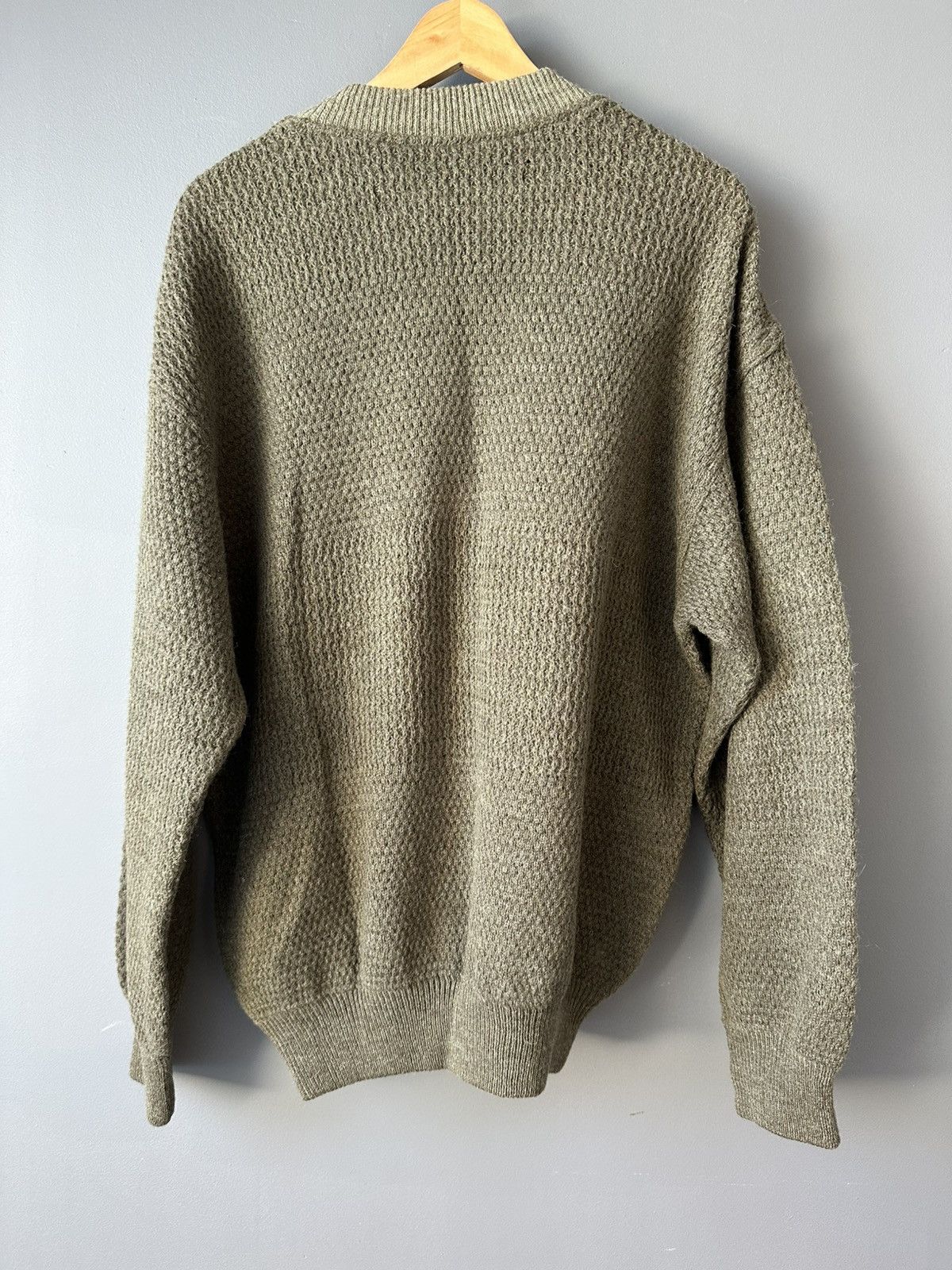 Vintage Vintage Wool Mohair Alpaca Leather Sweater Italian Jumper Size US XXL / EU 58 / 5 - 12 Thumbnail